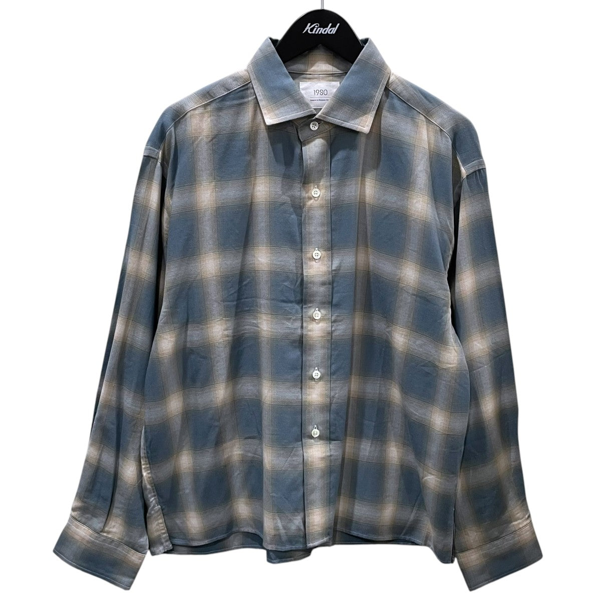 19SO 24SS オンブレチェック柄シャツ 24／7 Over Size Check Shirt オーバーサイズ チェックシャツ 19SO-94 古着・中古-1枚目のアイテム画像