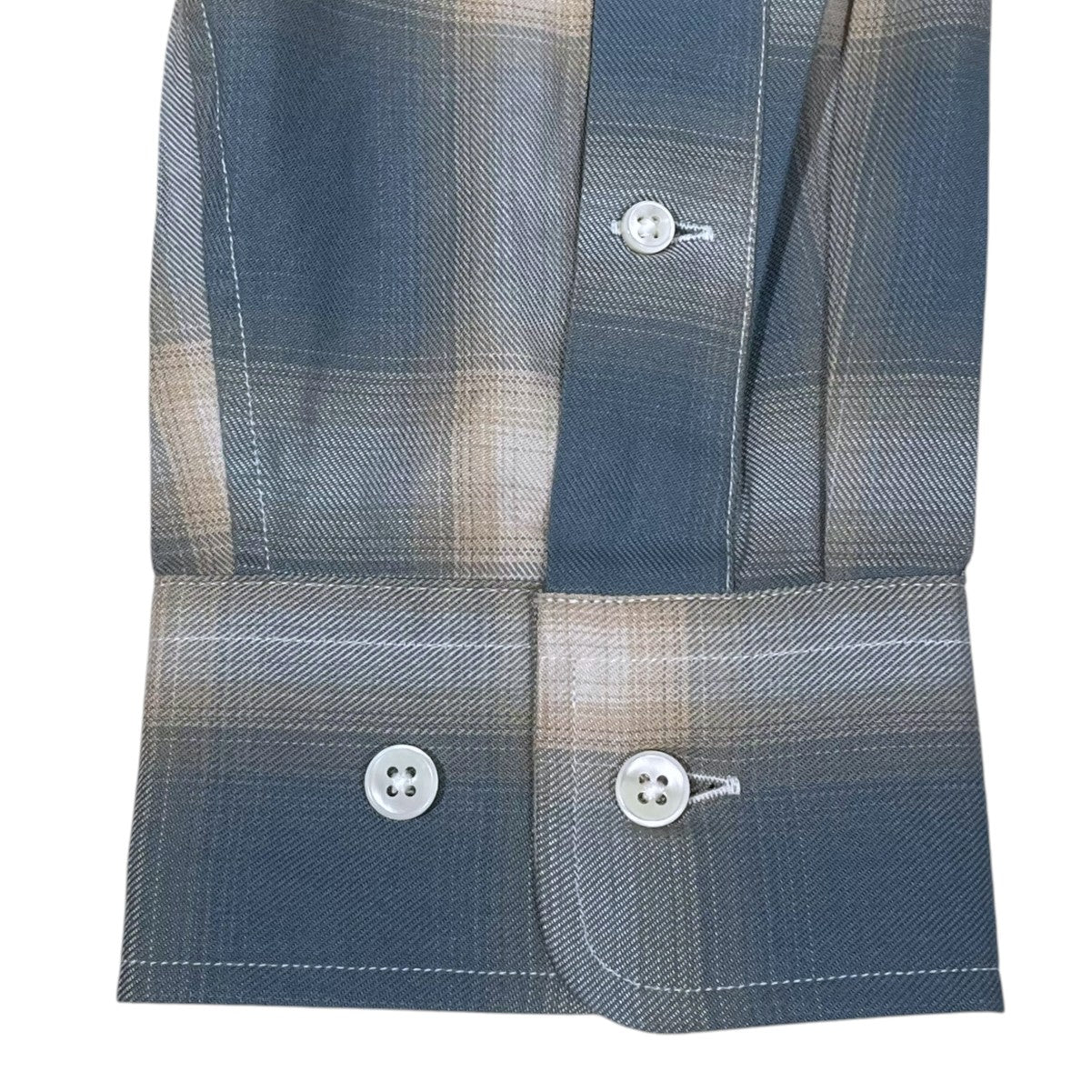 19SO 24SS オンブレチェック柄シャツ 24／7 Over Size Check Shirt オーバーサイズ チェックシャツ 19SO-94 古着・中古-4枚目のアイテム画像