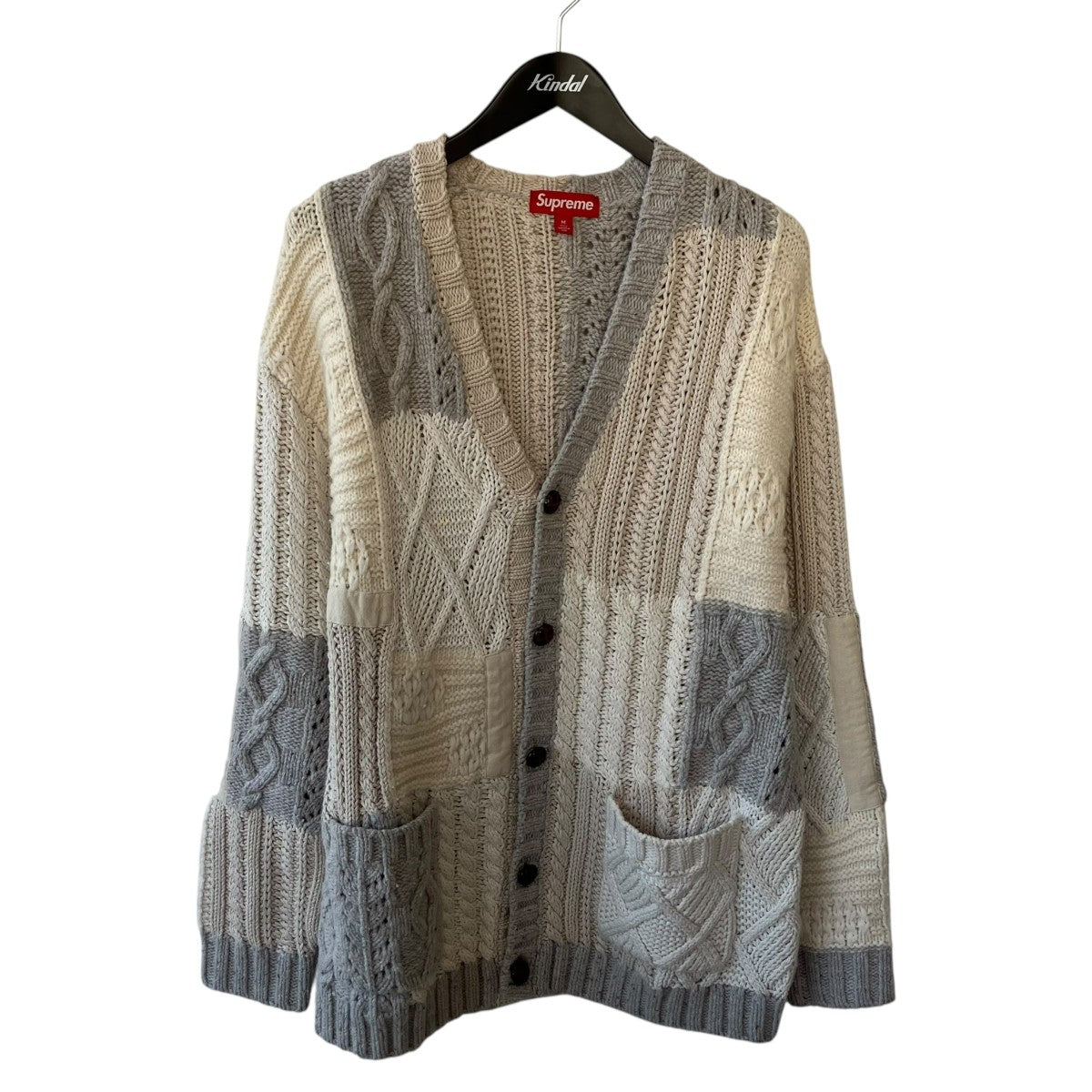 Supreme PATCHWORK CALBLE CARDIGANカーディガン 古着・中古-1枚目のアイテム画像