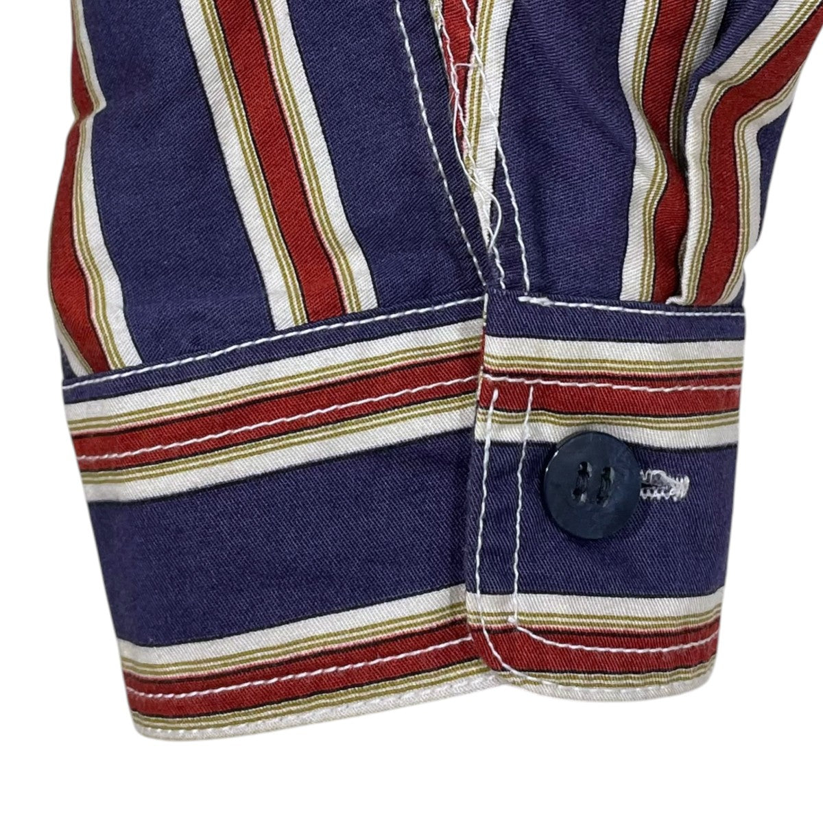 NIGEL CABOURN マルチカラーストライプワークシャツ NC-079137 古着・中古-4枚目のアイテム画像