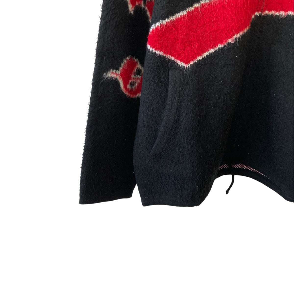 24AWACCENT BRUSHED ZIP UP HOODEDニットパーカー
