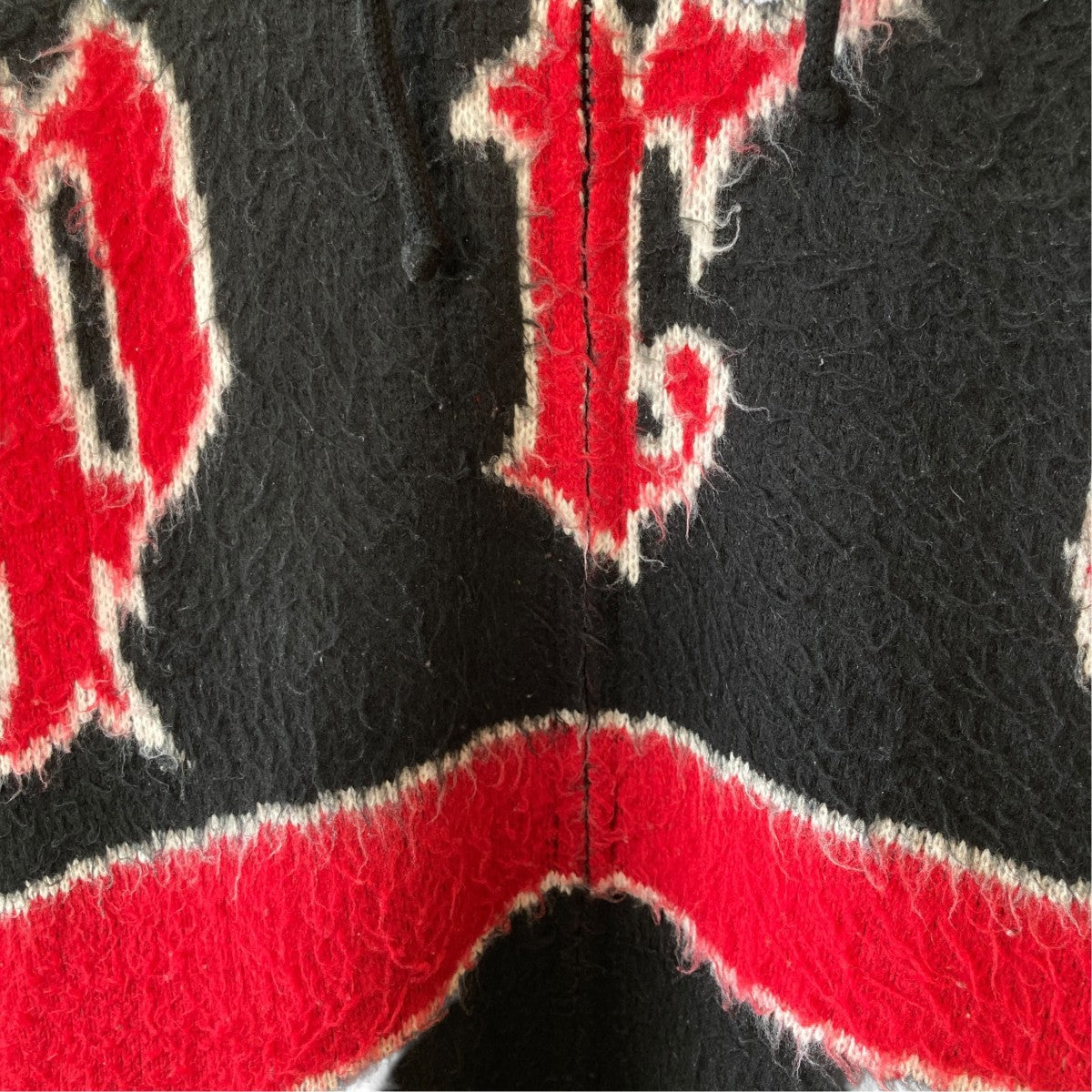 24AWACCENT BRUSHED ZIP UP HOODEDニットパーカー