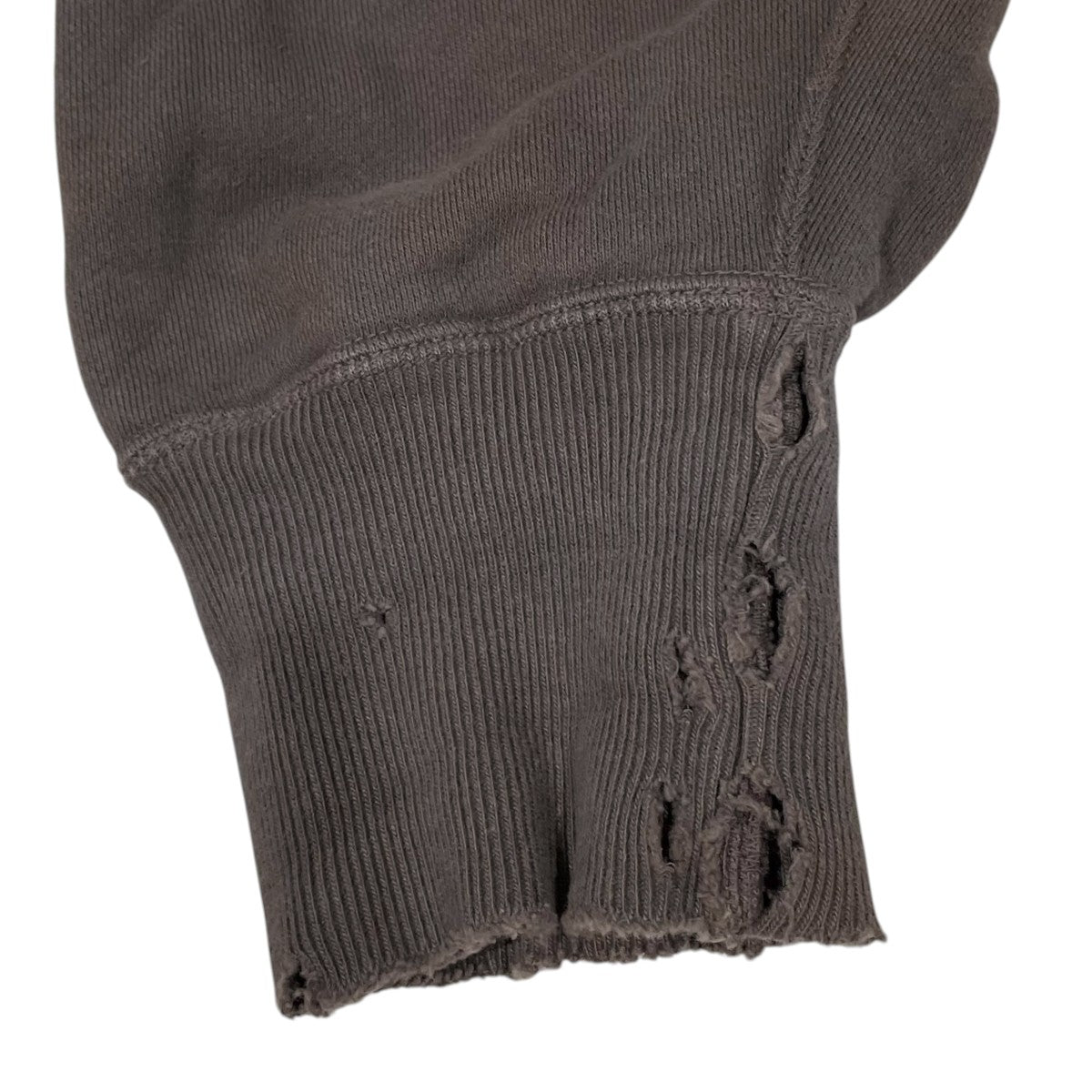 ANCELLM 23SS 加工スウェットトレーナー DYED DAMAGE SWEAT SHIRT ダイド ダメージ スウェットシャツ ANC-CT14 古着・中古-4枚目のアイテム画像