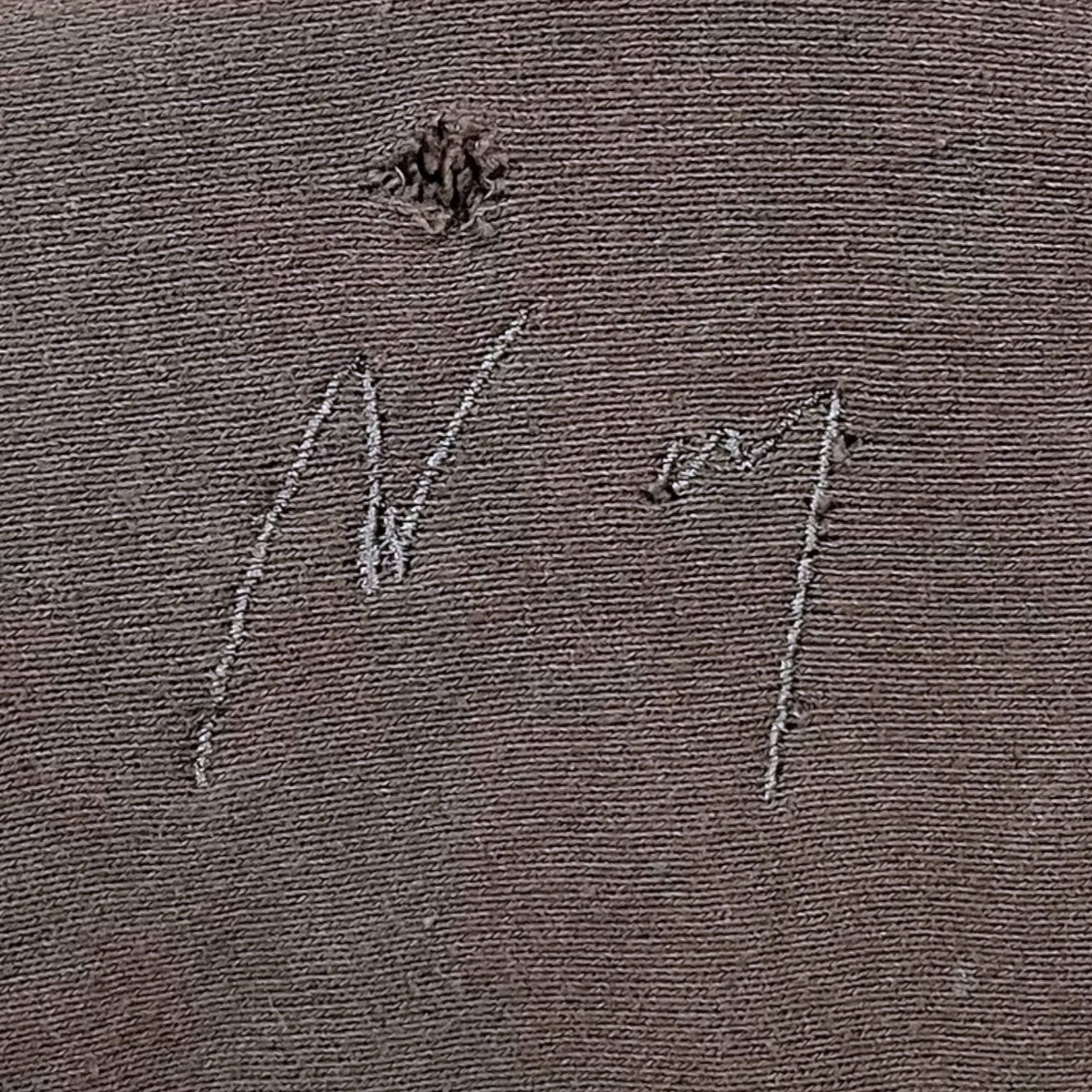 ANCELLM 23SS 加工スウェットトレーナー DYED DAMAGE SWEAT SHIRT ダイド ダメージ スウェットシャツ ANC-CT14 古着・中古-5枚目のアイテム画像