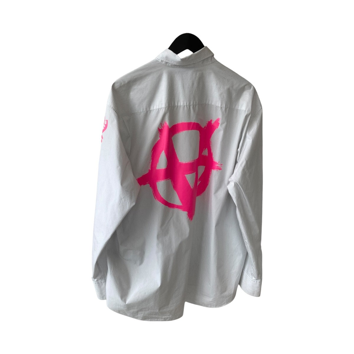 VETEMENTS ANARCHY LOGO SHIRTストライプシャツUA52SH550P 古着・中古-2枚目のアイテム画像