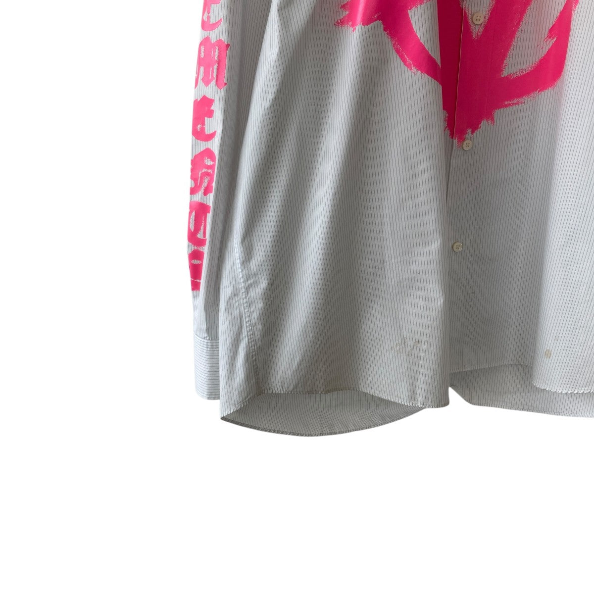 VETEMENTS ANARCHY LOGO SHIRTストライプシャツUA52SH550P 古着・中古-4枚目のアイテム画像