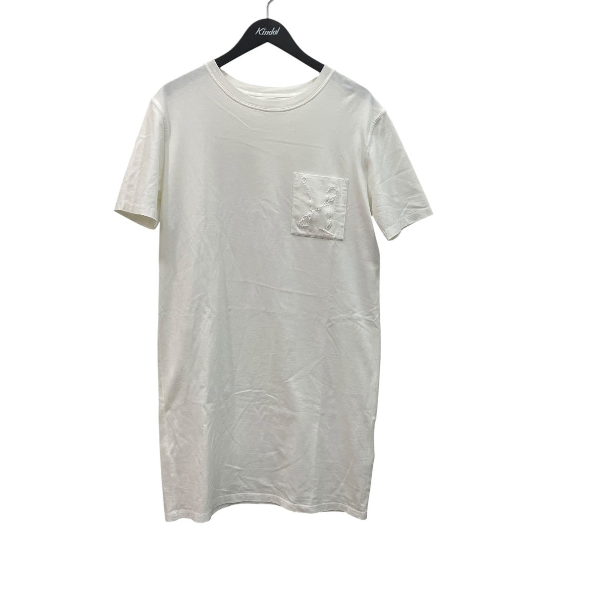 HERMES コットン シェーヌダンクル刺?ワンピース 古着・中古-1枚目のアイテム画像
