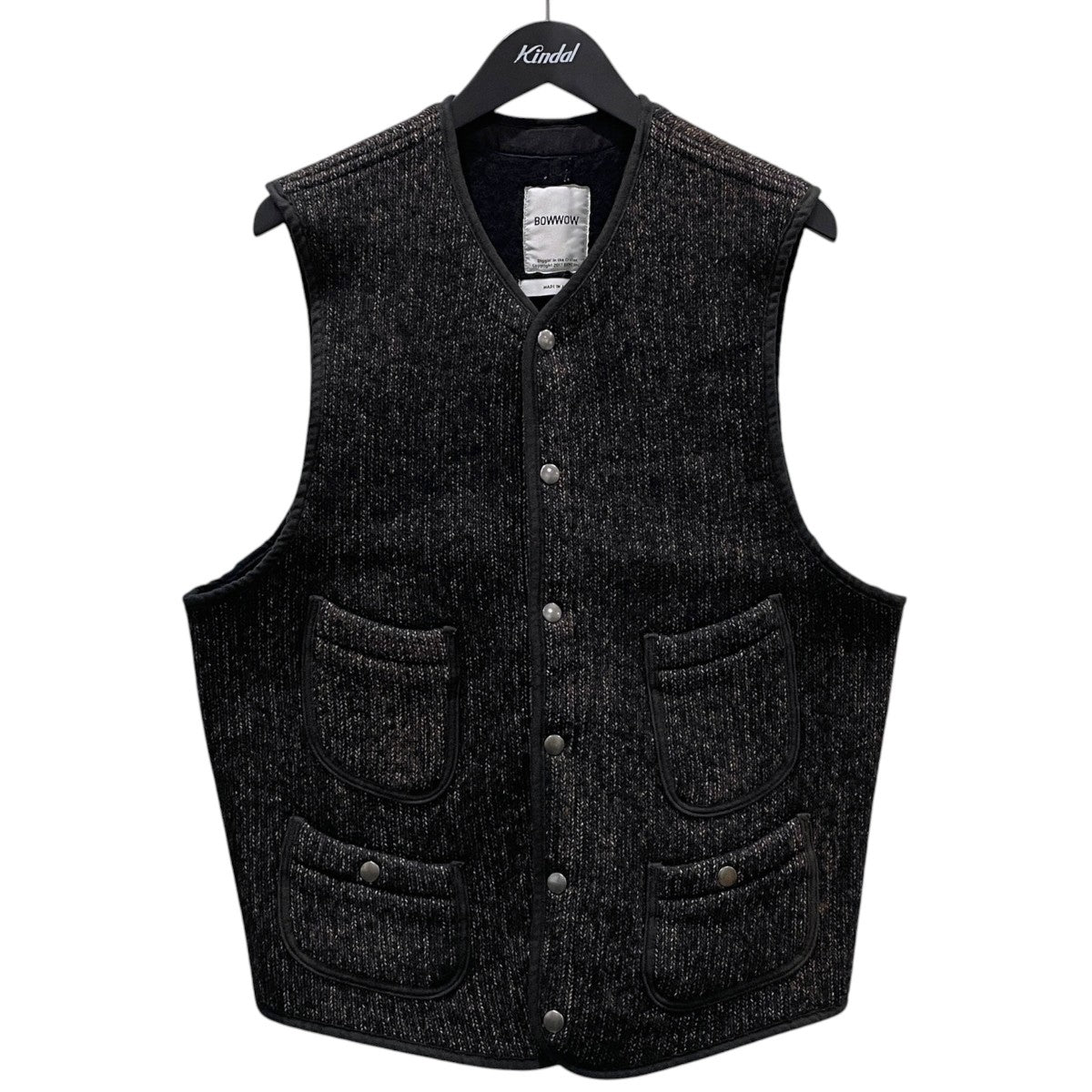 25AW 加工Vネックベスト B CLOTH VEST AGED ビーチクロスベスト エイジド BW252-BCV