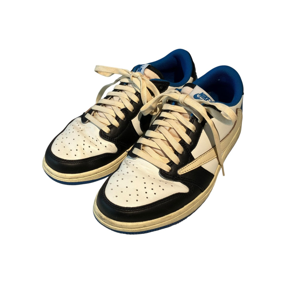 NIKE Travis Scott fragment design Air Jordan 1 Low OG SP Military BlueローカットスニーカーDM7866-140 古着・中古-1枚目のアイテム画像