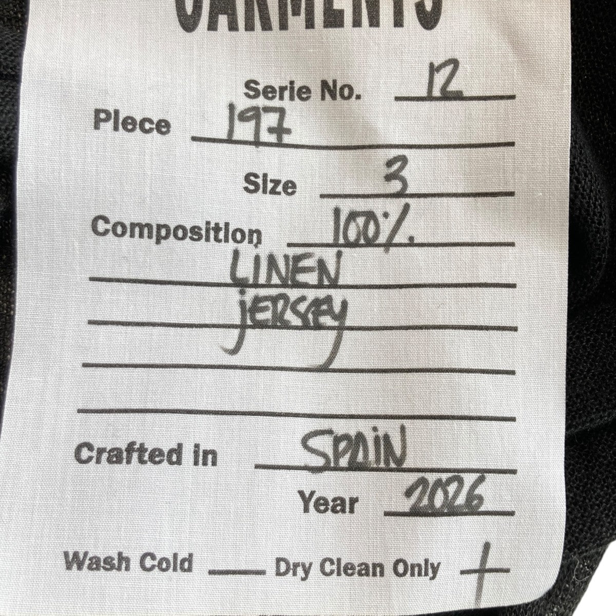 GABRIELA COLL GARMENTS 26SSNO．197 LINEN JERSSY SHIRTSリネンシャツ 古着・中古-5枚目のアイテム画像