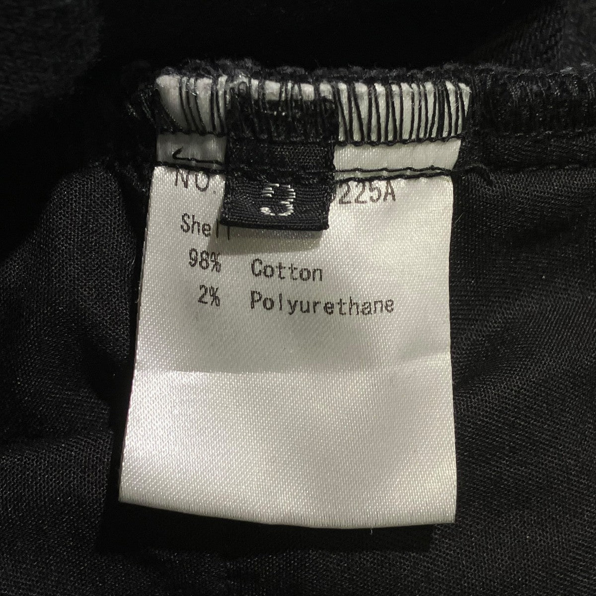 D．HYGEN D．HYGEN Patchwork Jacquard Stretch Slim Pants Black SCABパンツS7107-0225A 古着・中古-5枚目のアイテム画像