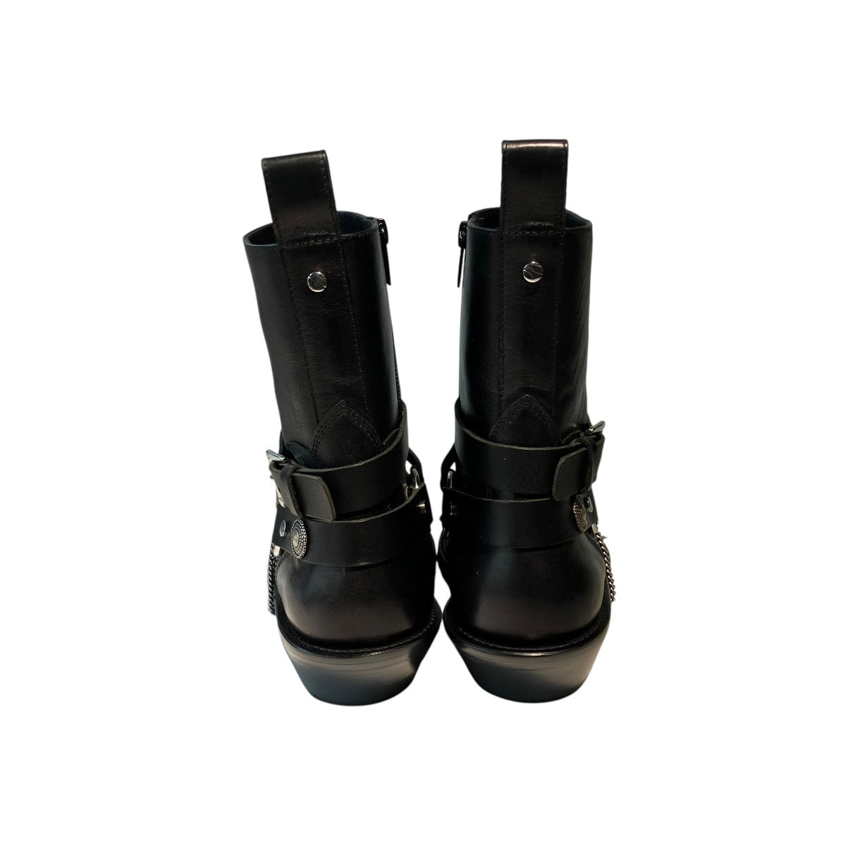 ANN DEMEULEMEESTER IEVA SANTIAGS ANKLE BOOTS WITH BELTSジョッパーブーツ2502-W-A06-LT168-099 古着・中古-4枚目のアイテム画像