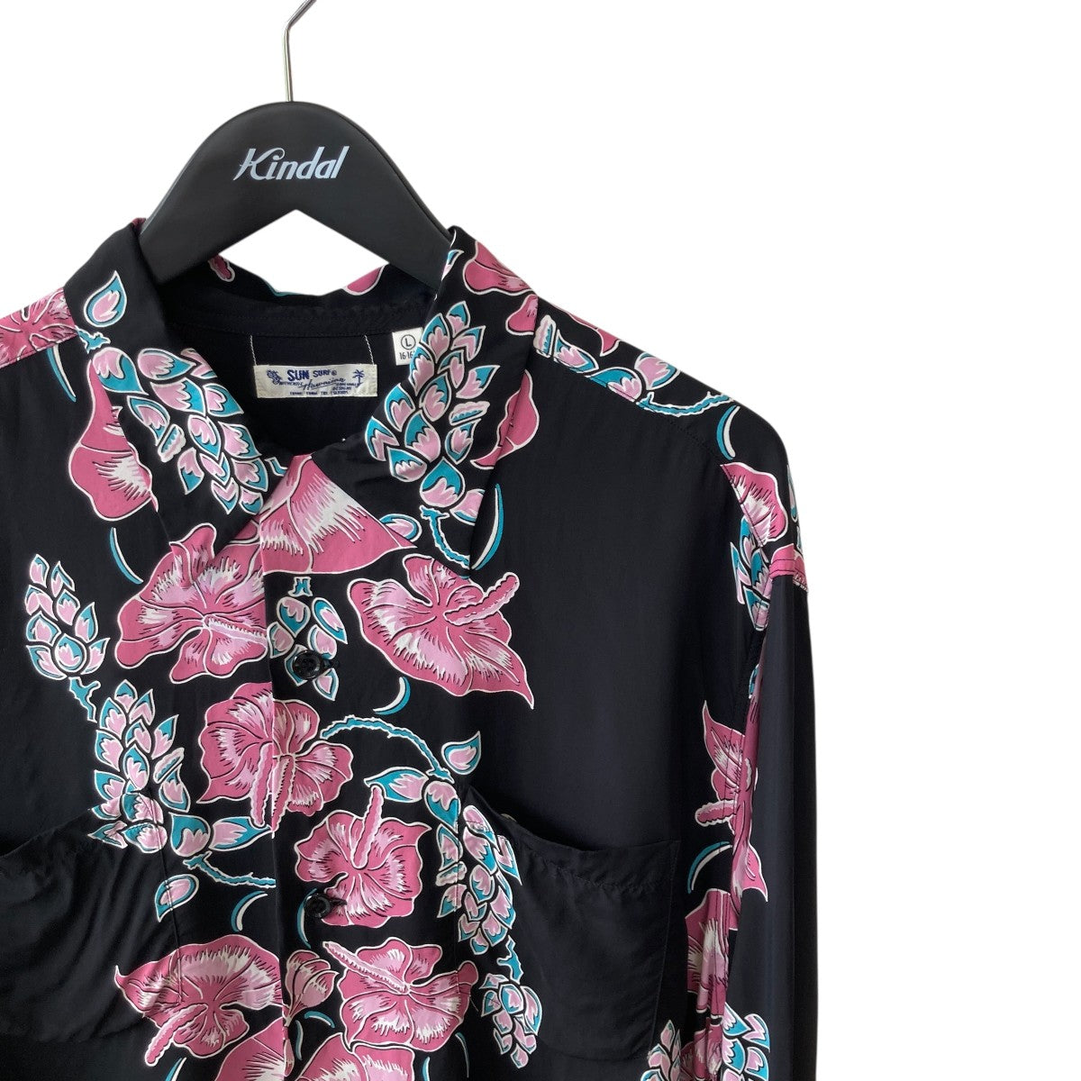 Sun Surf マウナ別注 RAYON L S 2025 HAWAIIAN SHIRT ISLAND FLOWER CHAIN長袖シャツSS39425LS 古着・中古-3枚目のアイテム画像