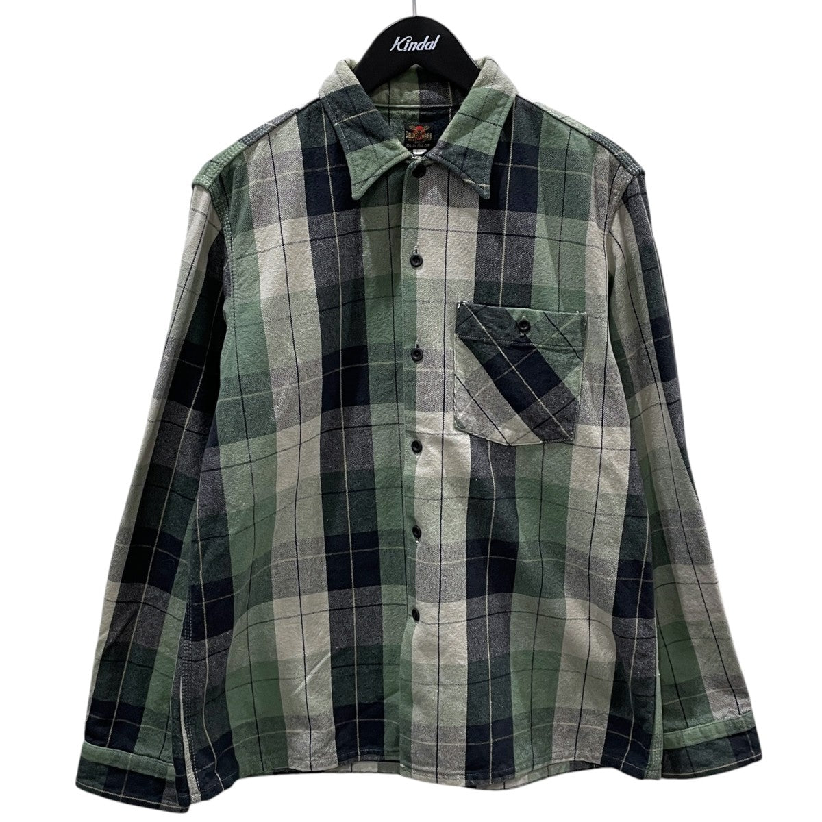 23SS ヘビーフランネルチェック柄シャツ WILD TOWN ワイルドタウン HV-47