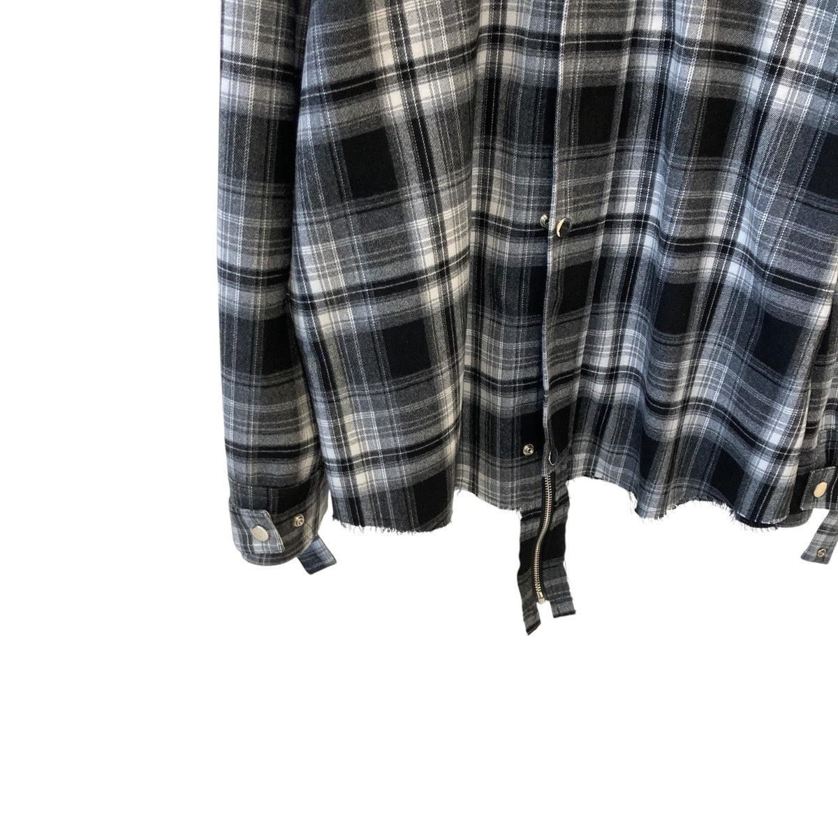 HOODED OMBRE CHECK SHIRTシャツジャケット
