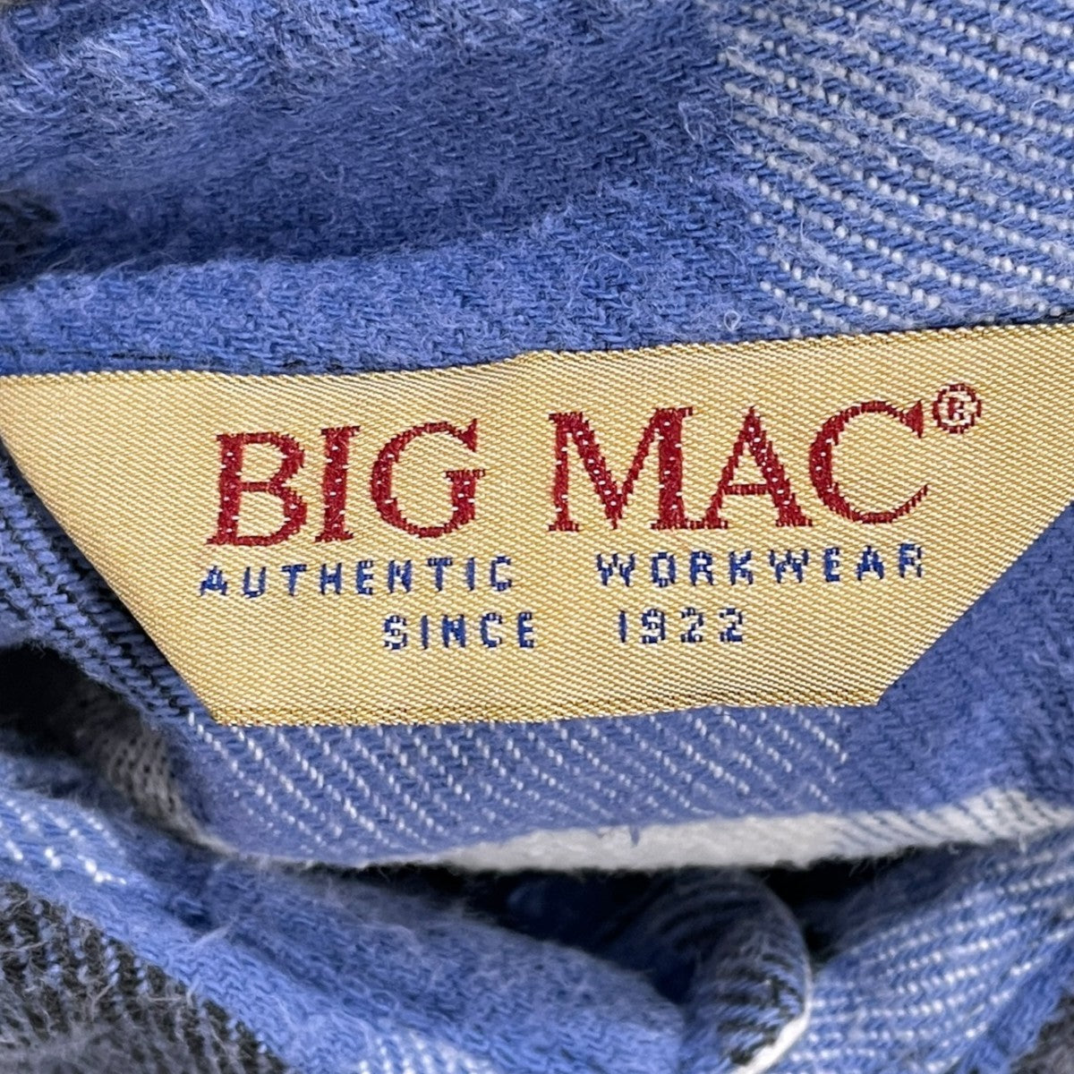 BIG MAC 80s USA製 チェック柄ヘビーフランネルシャツ 古着・中古-5枚目のアイテム画像