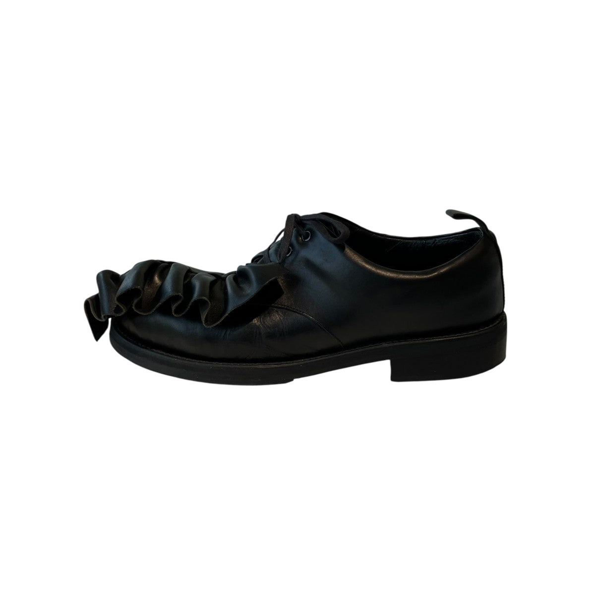 COMME des GARCONS HOMME PLUS×KIDS LOVE GAITE フリルレザーダービーシューズ 古着・中古-2枚目のアイテム画像
