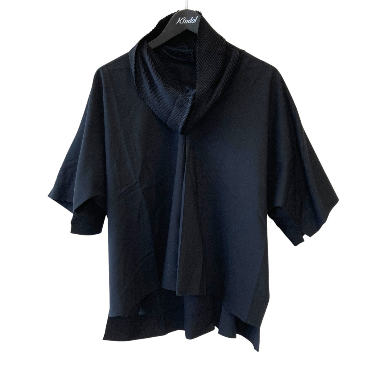 ISSEY MIYAKE 襟プリーツ 半袖シャツIM96-FJ002 古着・中古-1枚目のアイテム画像