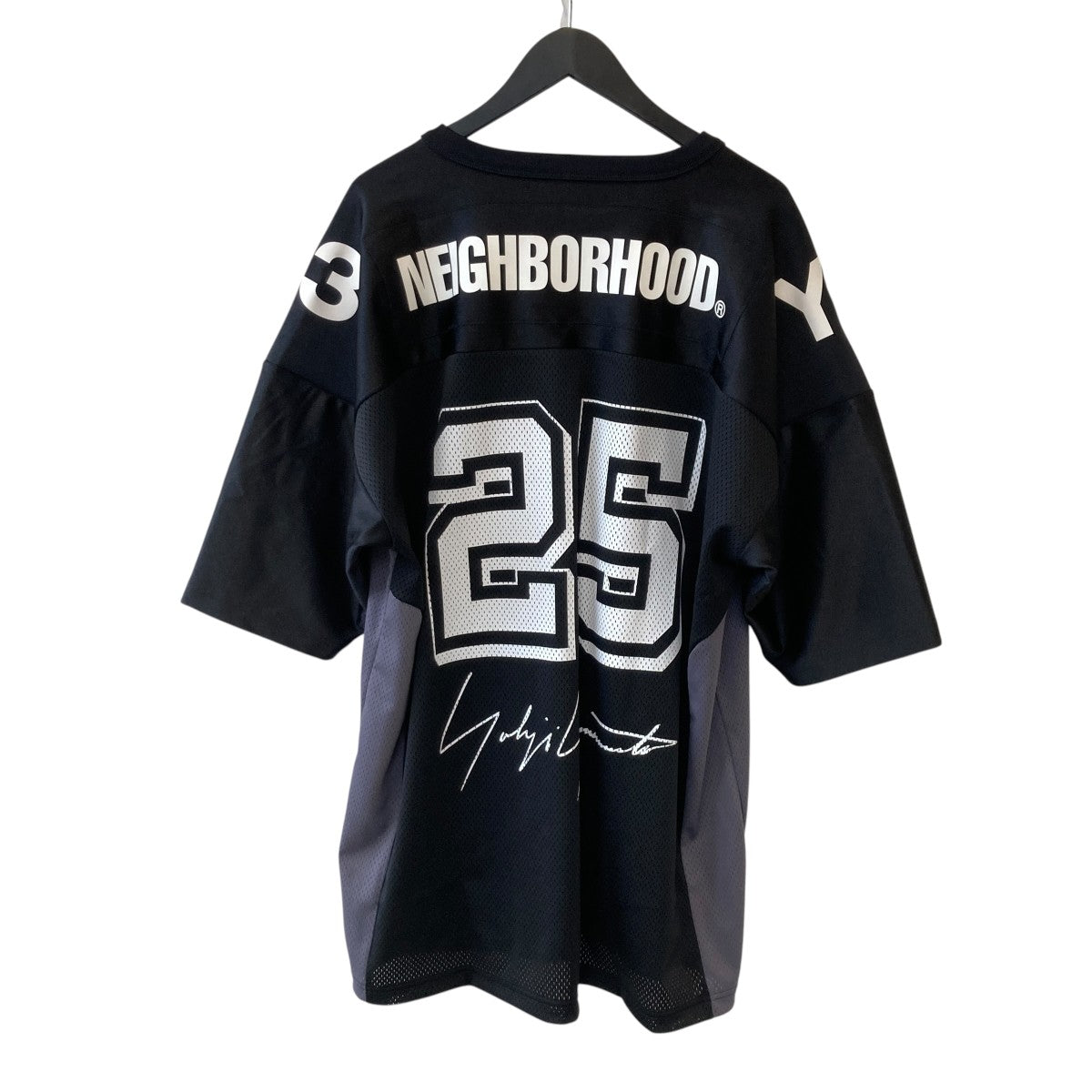 Y-3×NEIGHBORHOOD NBHD FOOTBALL JERSEYナンバリング メッシュ TシャツJW6997 古着・中古-2枚目のアイテム画像
