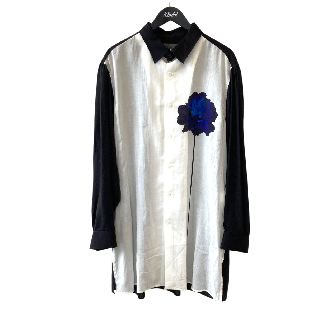 Y’S for men Flower Print Blouse長袖シャツMO-B52-802 古着・中古-1枚目のアイテム画像