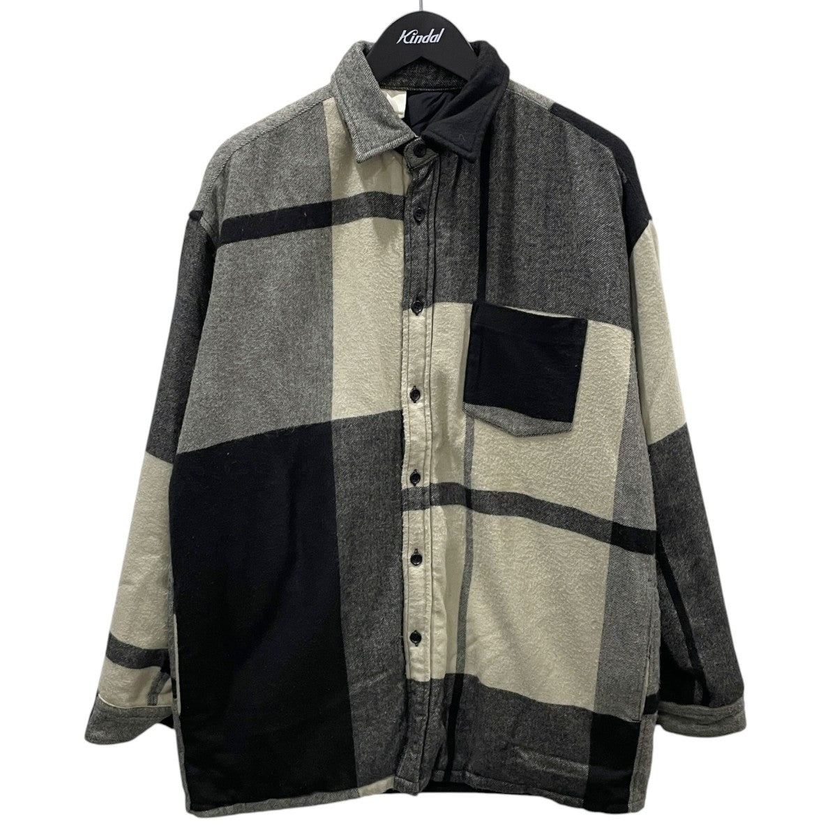 17AW チェック柄中綿ジャケット (BIG CHECK OVERSIZED SHIRT ビッグチェックオーバーサイズシャツ 172-BL08-017