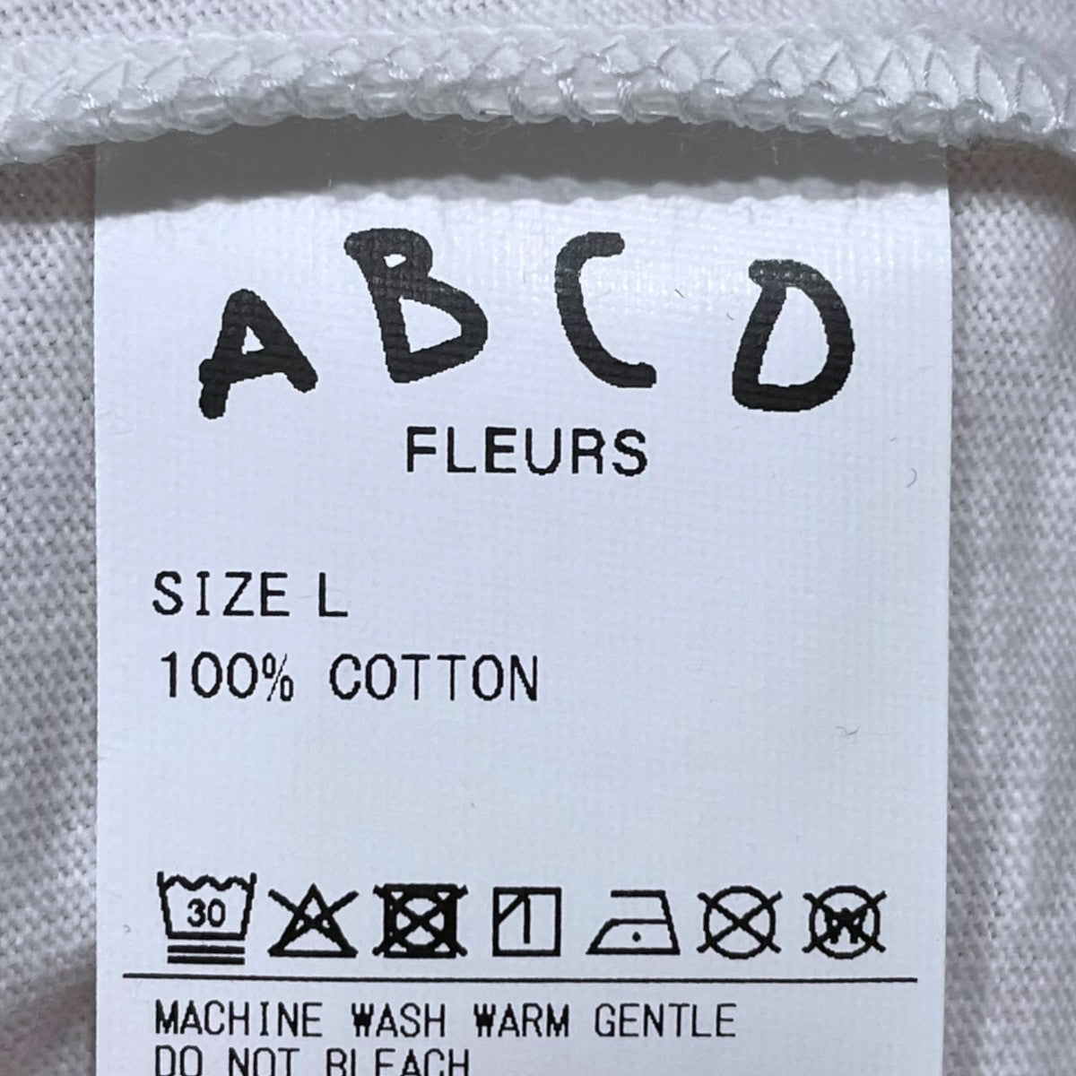 everyone(ABCD FLEURS) フラワープリント長袖カットソー FLORAL PAINTING LOGO L／S TEE フローラルペインティングロゴ ロングスリーブティーシャツ 古着・中古-6枚目のアイテム画像