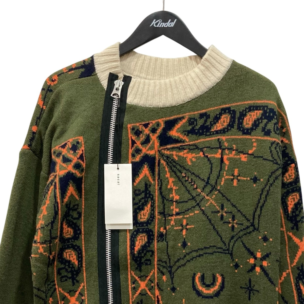 sacai クルーネックニット20-02341M 古着・中古-2枚目のアイテム画像