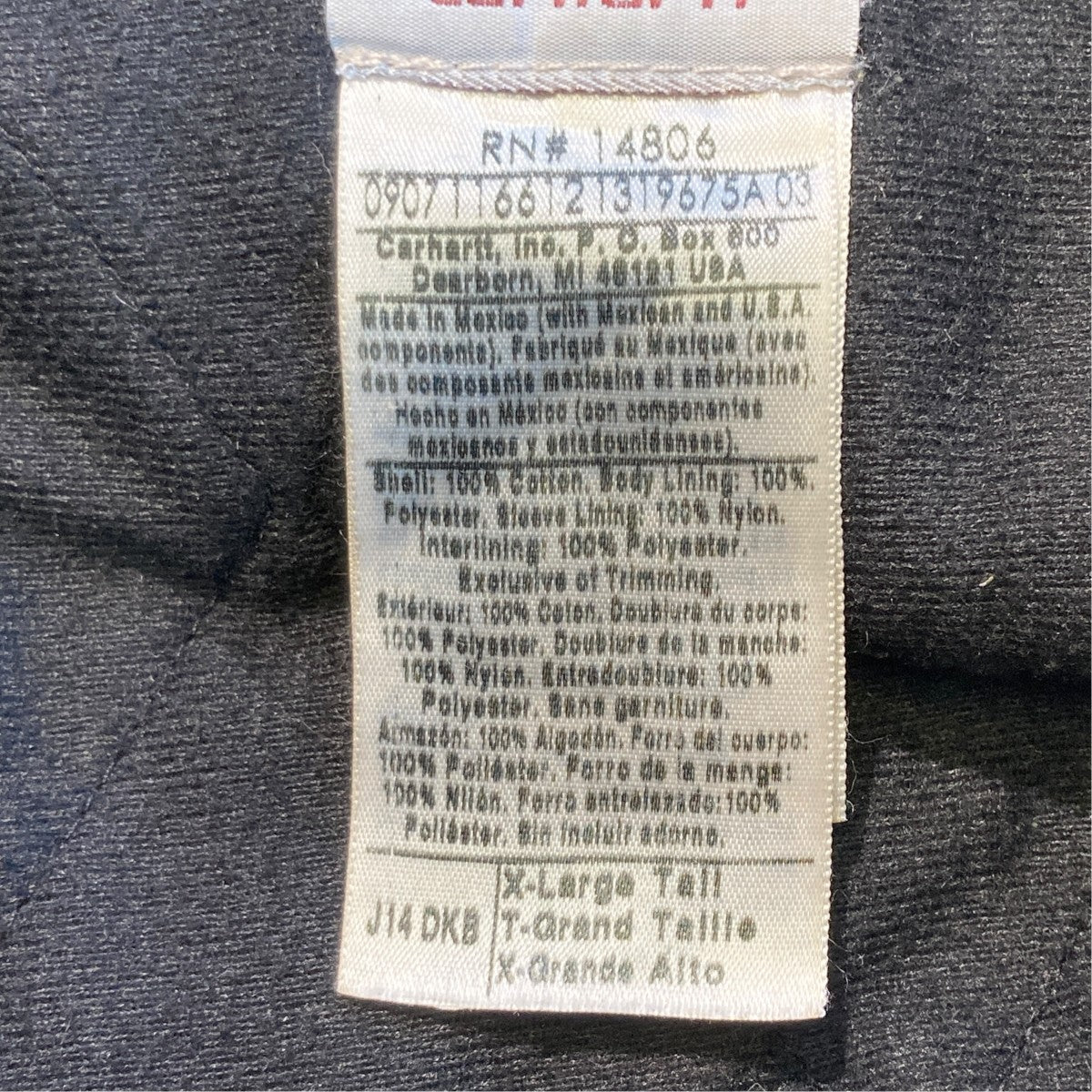 CarHartt santa fe jacketジャケットJ14 DKB 古着・中古-5枚目のアイテム画像