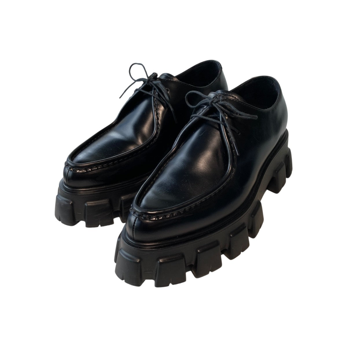 PRADA モノリスブラッシュドレザーシューズ2ee361 古着・中古-1枚目のアイテム画像