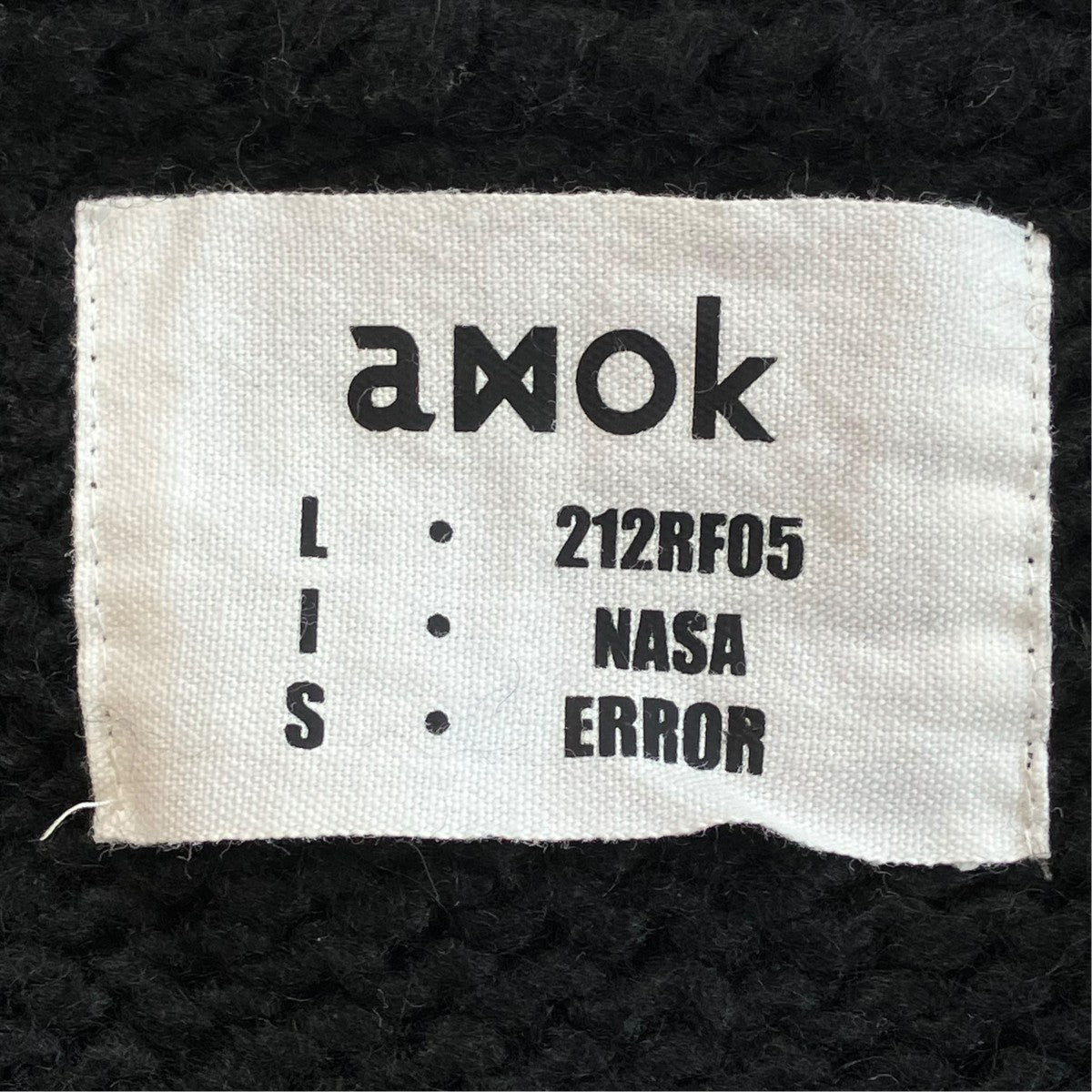 21AW別注NASA KNITニット212rf05