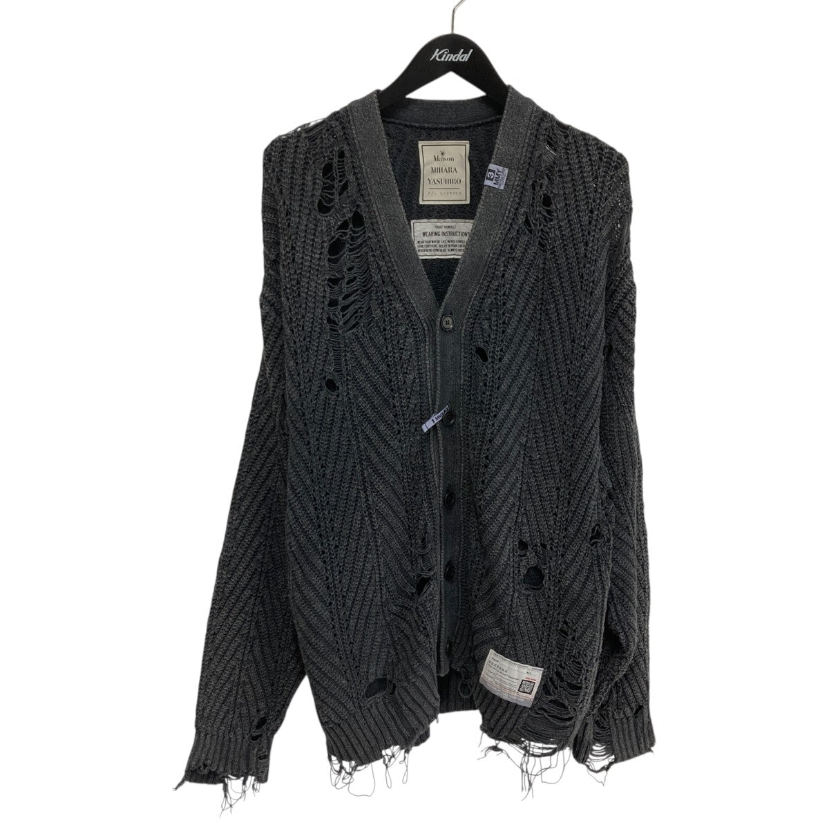 Bleached Knit Cardiganダメージ加工カーディガンA10cd521