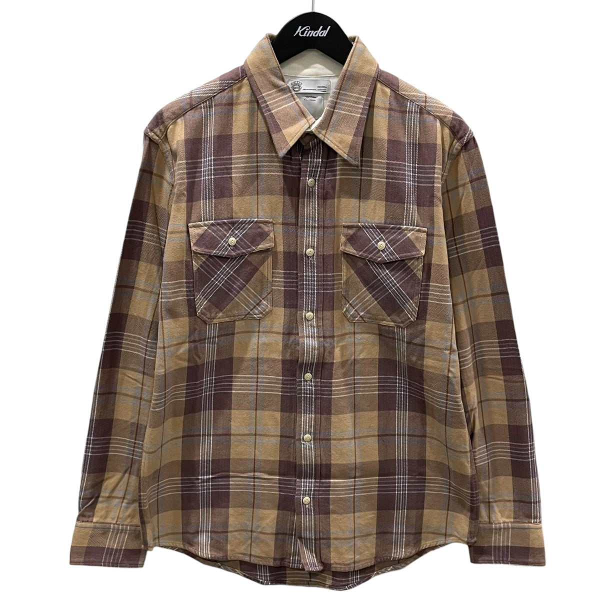 VISVIM 13AW チェック柄シャツ BLACK ELK FLANNEL ブラックエルク フランネルシャツ 0113105011017 古着・中古-1枚目のアイテム画像