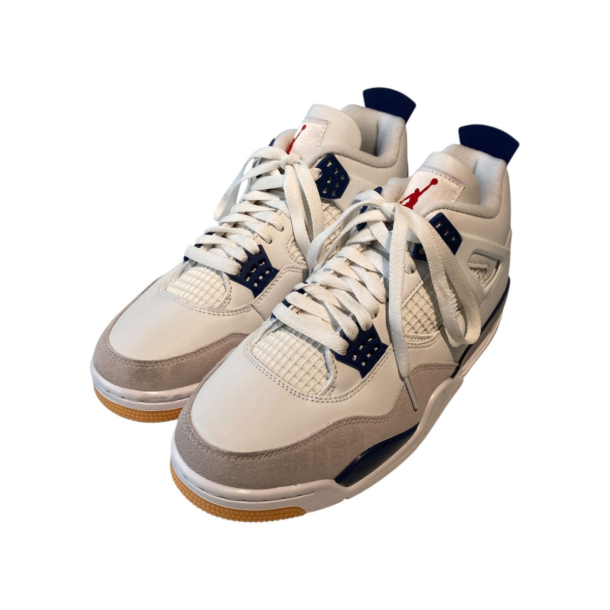 NIKE SB Air Jordan 4 Retro SP Summit White／NavyハイカットスニーカーDR5415-100 古着・中古-1枚目のアイテム画像