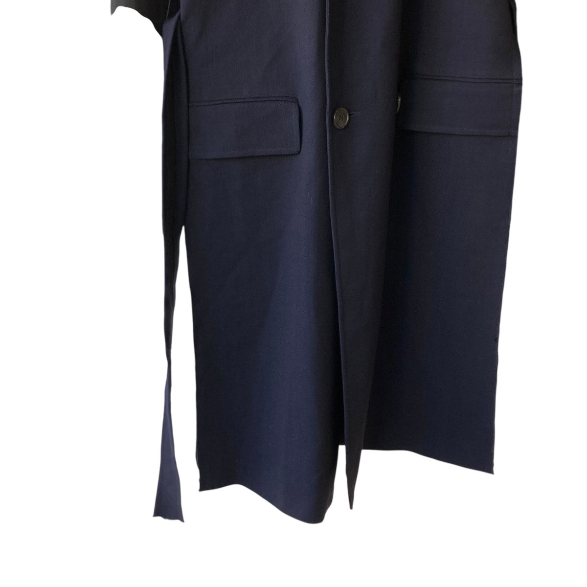 Maison Margiela 21SSCharmeuse-paneled wool-blend twill trench coatベルテッドコートS51AA0290 古着・中古-4枚目のアイテム画像