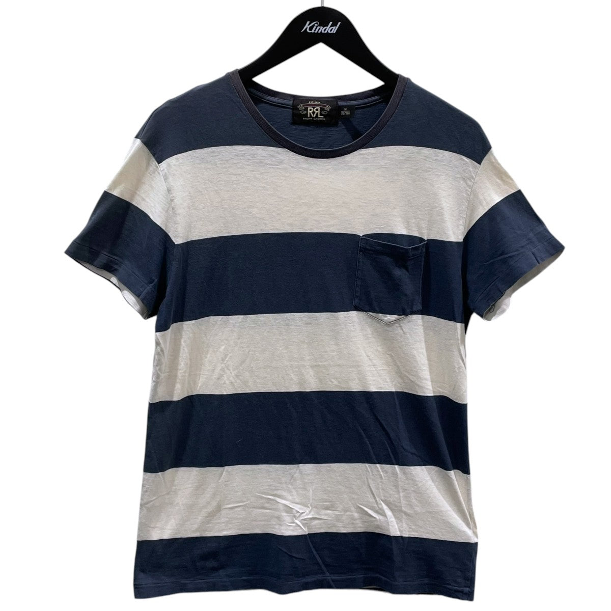 RRL ワイドボーダー柄ポケットTシャツ 古着・中古-1枚目のアイテム画像