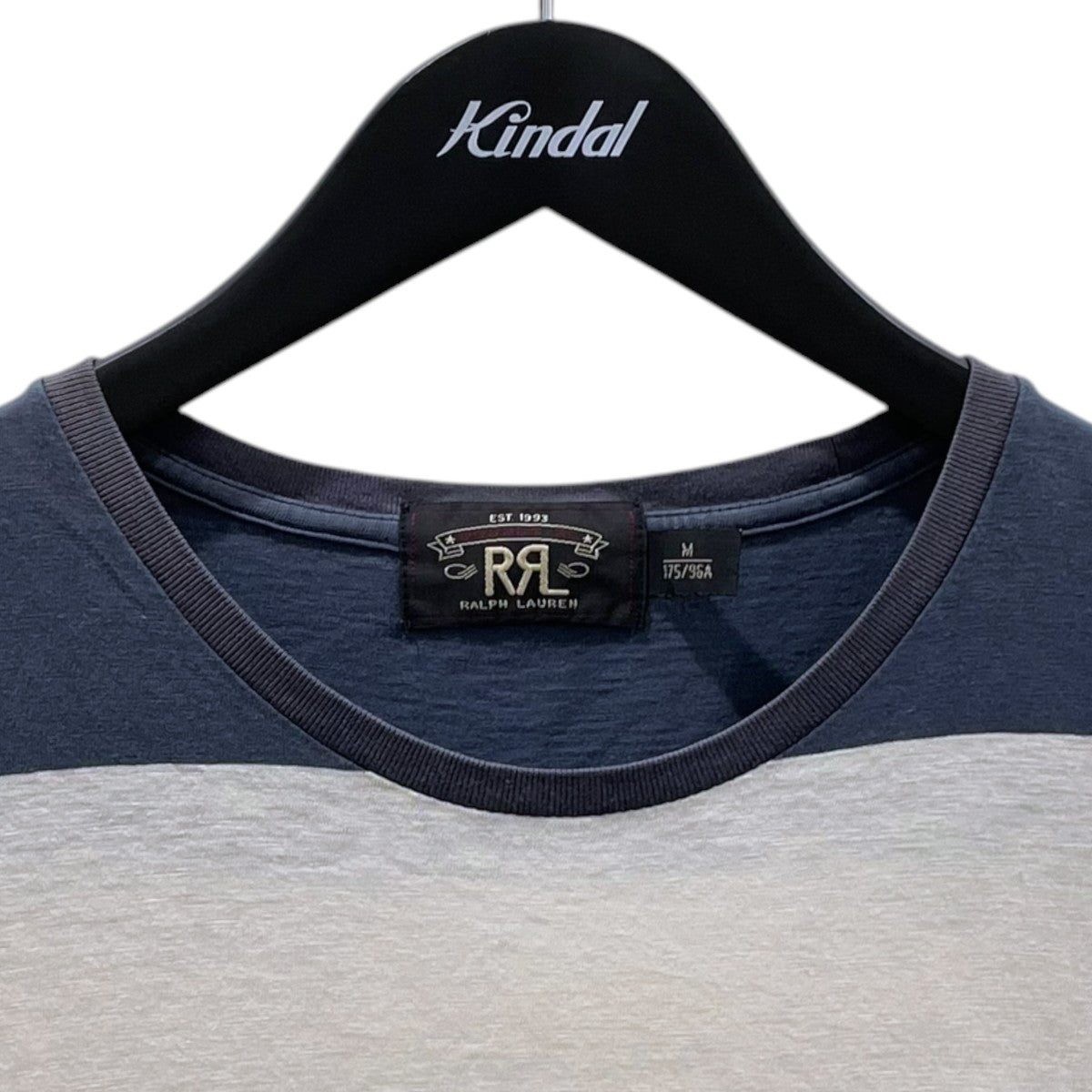 RRL ワイドボーダー柄ポケットTシャツ 古着・中古-3枚目のアイテム画像