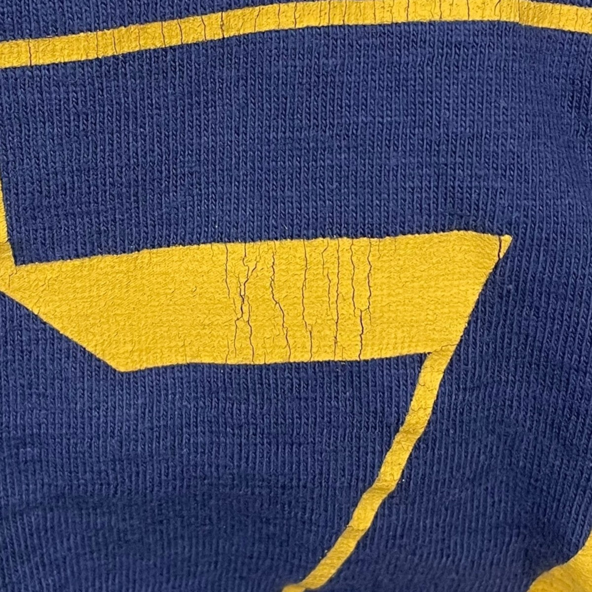 WAREHOUSE 25SS クラックプリント7分袖カットソー フットボールTシャツ U CITY 4063 古着・中古-4枚目のアイテム画像