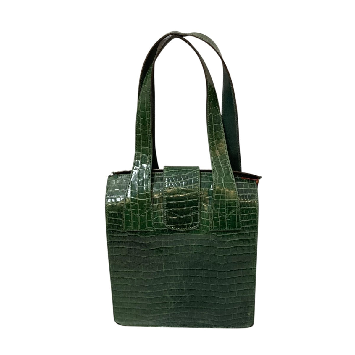 OLD CELINE クロコ型押しハンドバッグF/01 古着・中古-2枚目のアイテム画像