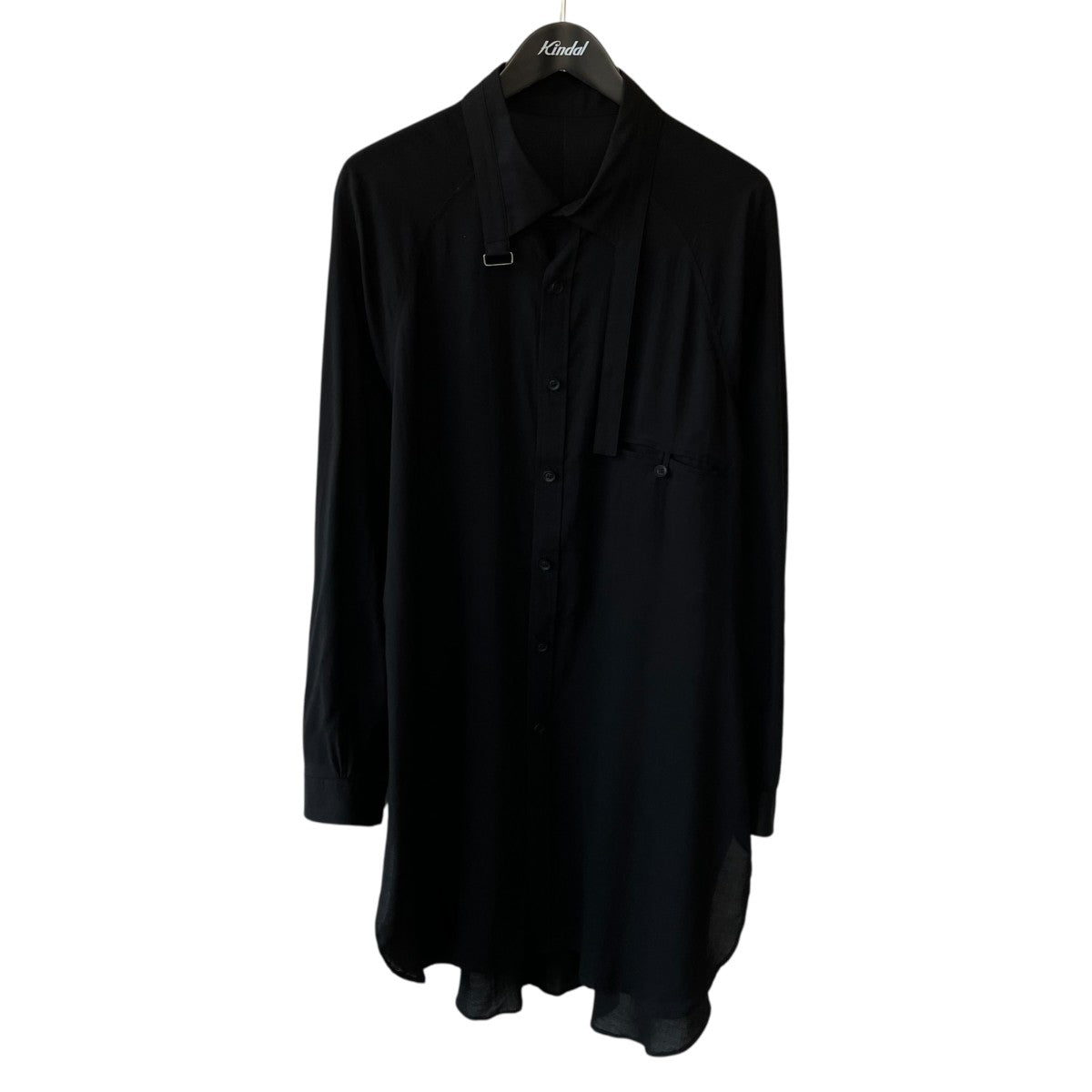 Yohji Yamamoto pour homme CELLULOSE LAWN Z-ATTACHED COLLAR B長袖シャツHS-B30-216 古着・中古-1枚目のアイテム画像