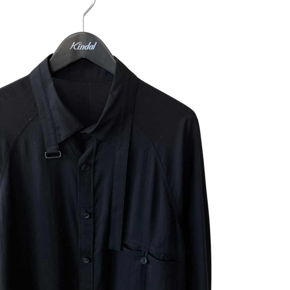 Yohji Yamamoto pour homme CELLULOSE LAWN Z-ATTACHED COLLAR B長袖シャツHS-B30-216 古着・中古-3枚目のアイテム画像