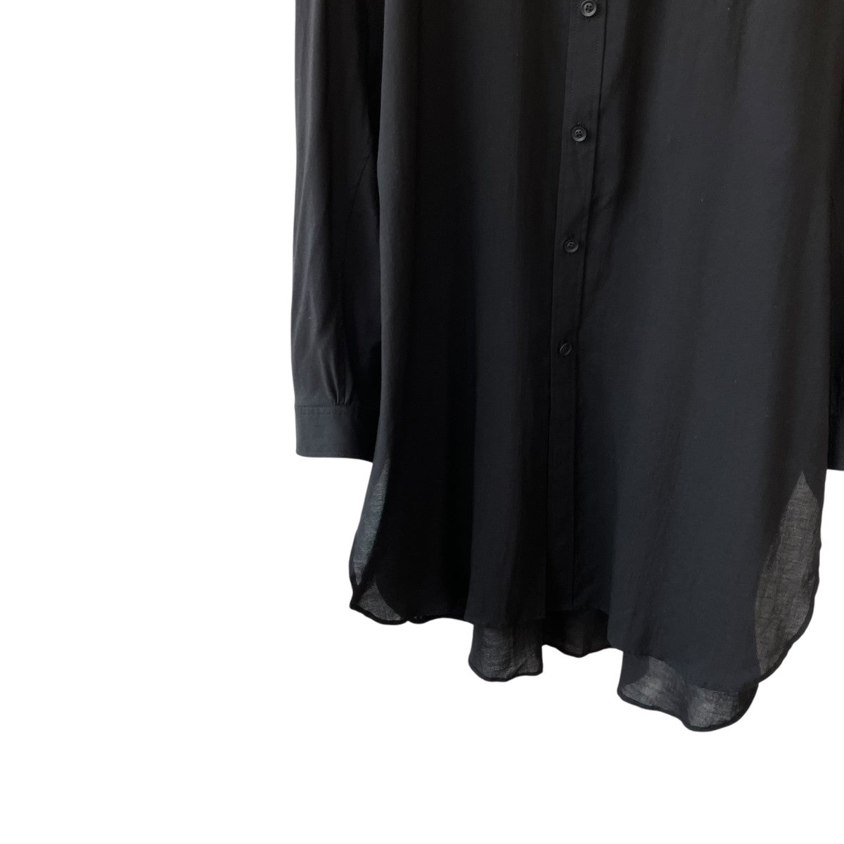 Yohji Yamamoto pour homme CELLULOSE LAWN Z-ATTACHED COLLAR B長袖シャツHS-B30-216 古着・中古-4枚目のアイテム画像