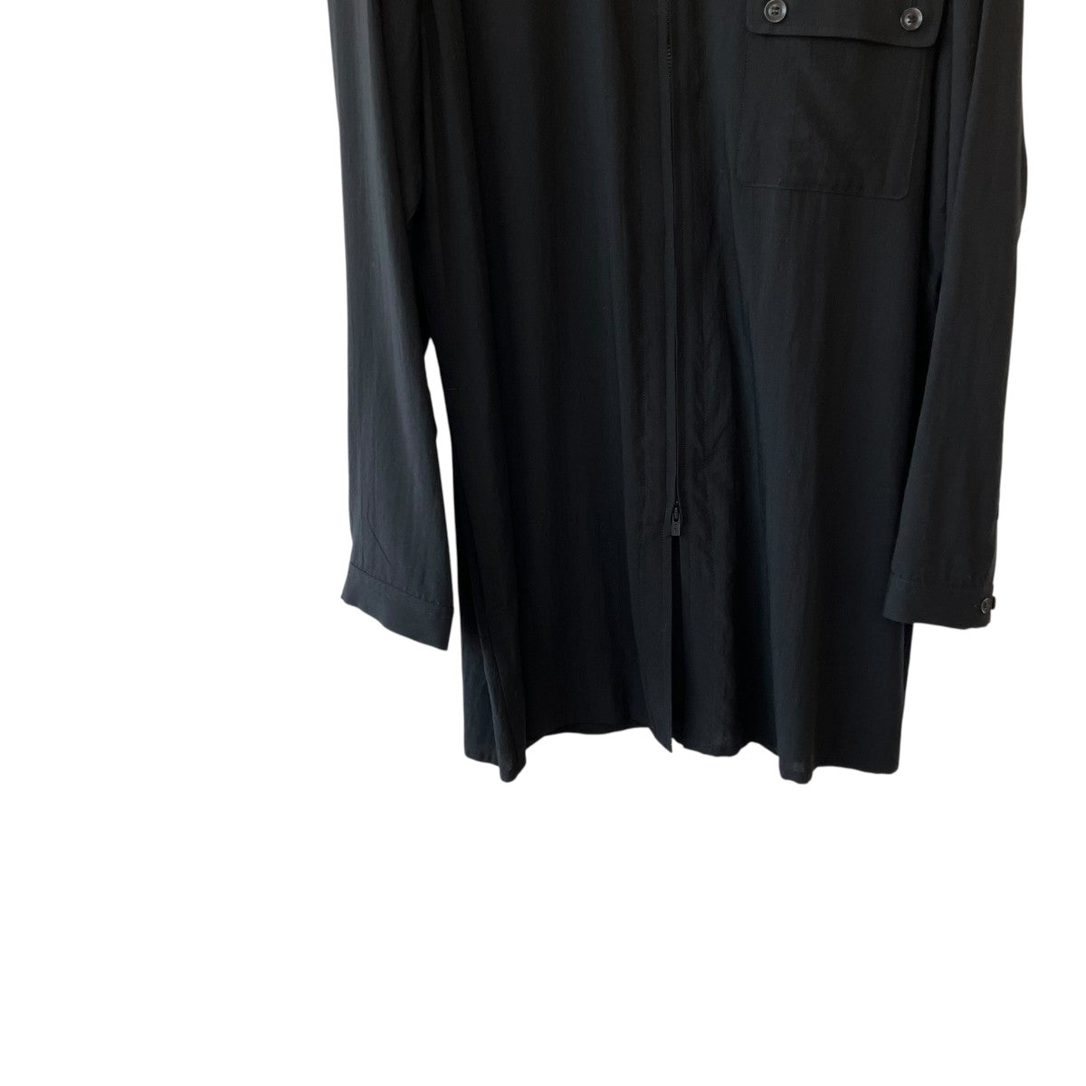 Yohji Yamamoto pour homme ZIP OPEN BLOUSE長袖シャツHG-B28-214 古着・中古-4枚目のアイテム画像