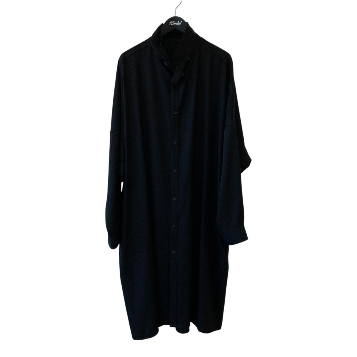 Yohji Yamamoto pour homme 19SSLong Blouse Wrinkled GabardineコートHH-B22-100 古着・中古-1枚目のアイテム画像