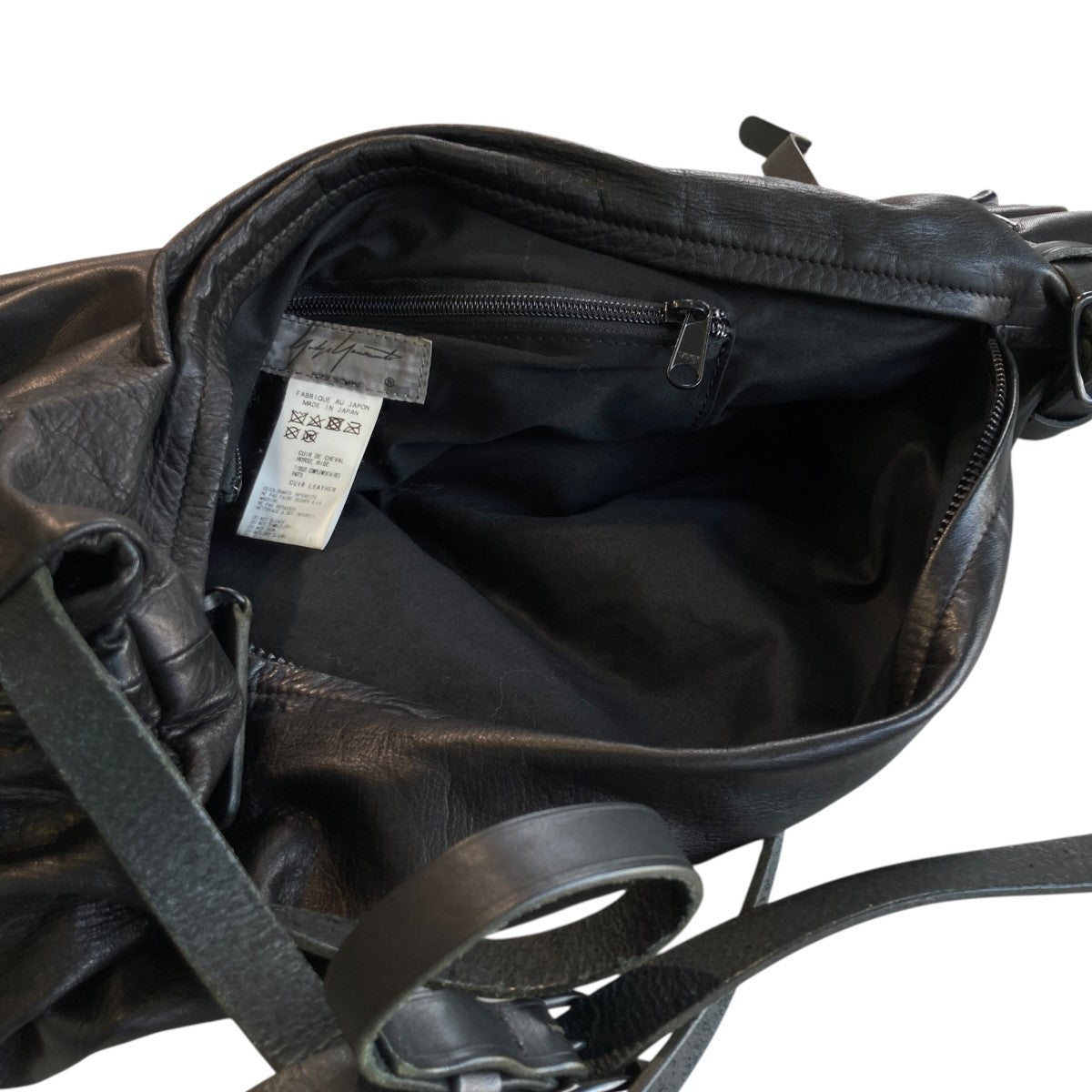 Yohji Yamamoto pour homme ホースレザーショルダーバッグHH-106-780 古着・中古-5枚目のアイテム画像