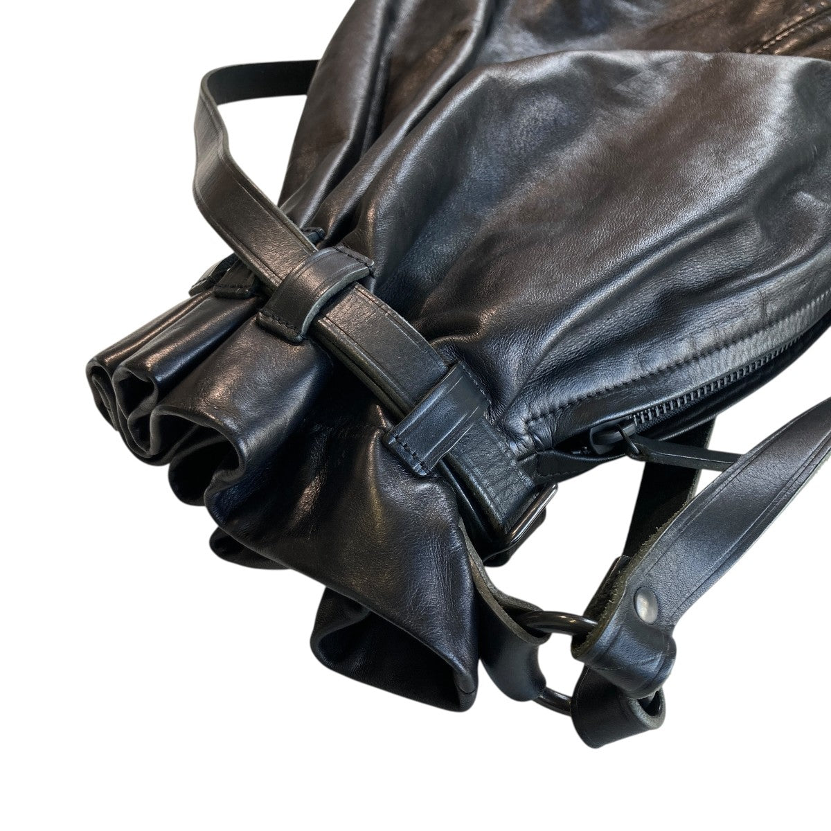 Yohji Yamamoto pour homme ホースレザーショルダーバッグHH-106-780 古着・中古-6枚目のアイテム画像