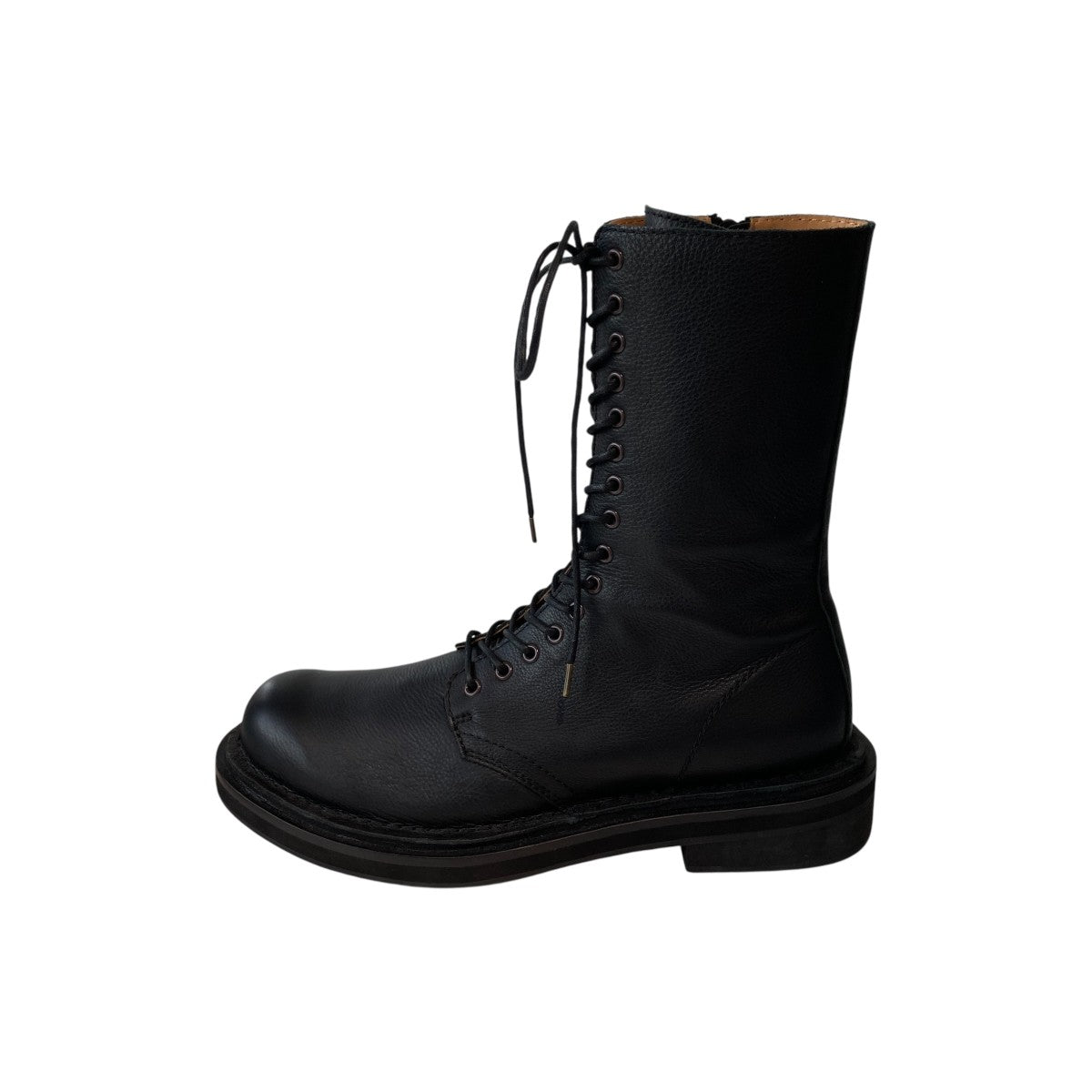Yohji Yamamoto pour homme 21AWMAT OILED LEATHER MILITARY BOOTSレースアップブーツHX-E05-762 古着・中古-2枚目のアイテム画像