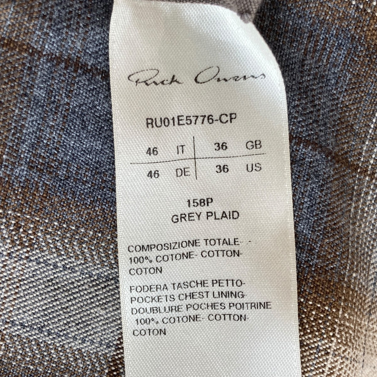RICK OWENS 26SSCP Sleeveless Jumbo Shirtノースリーブシャツru01e5776-cp 古着・中古-5枚目のアイテム画像