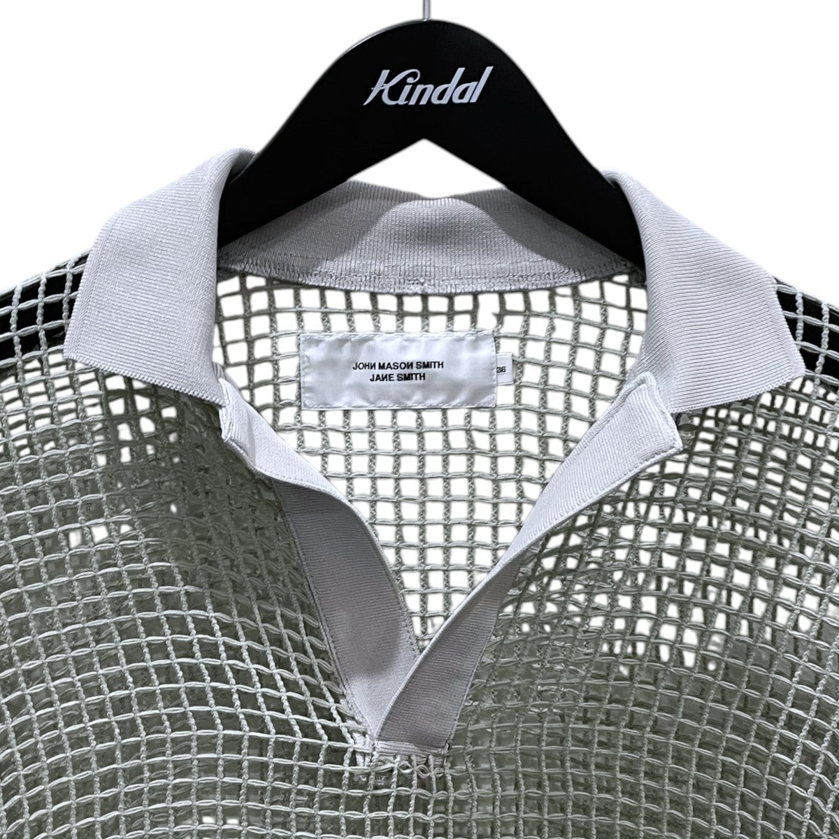 JANE SMITH 26SS スクエアメッシュ スキッパーポロシャツ SQUARE MESH SKIPPER POLO 半袖カットソー 26SCT-#226L 古着・中古-3枚目のアイテム画像