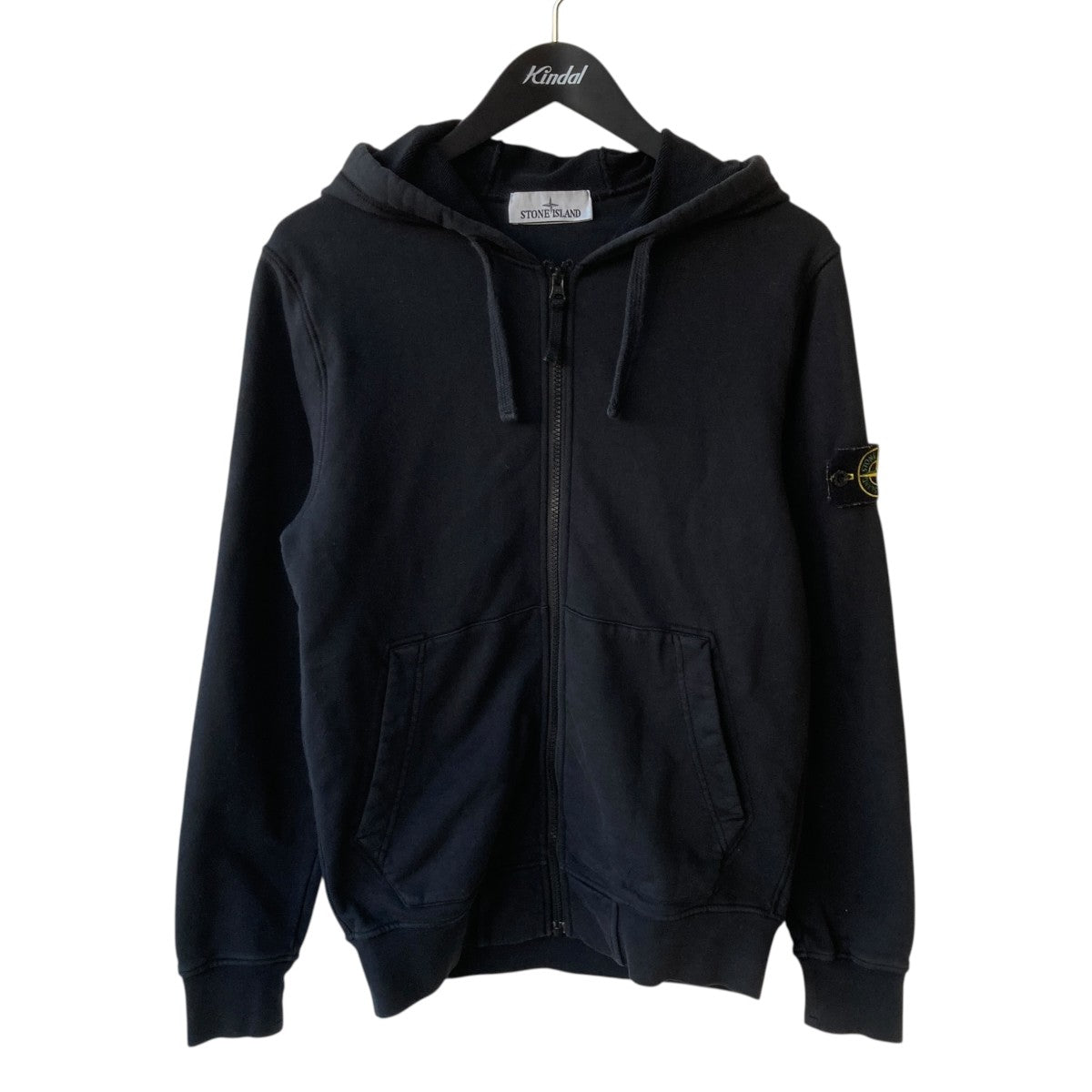 STONE  ストーンアイランド　ブラック パーカー フーディー　M STONE ISLAND ブラックパーカー hoodie 【公式通販】