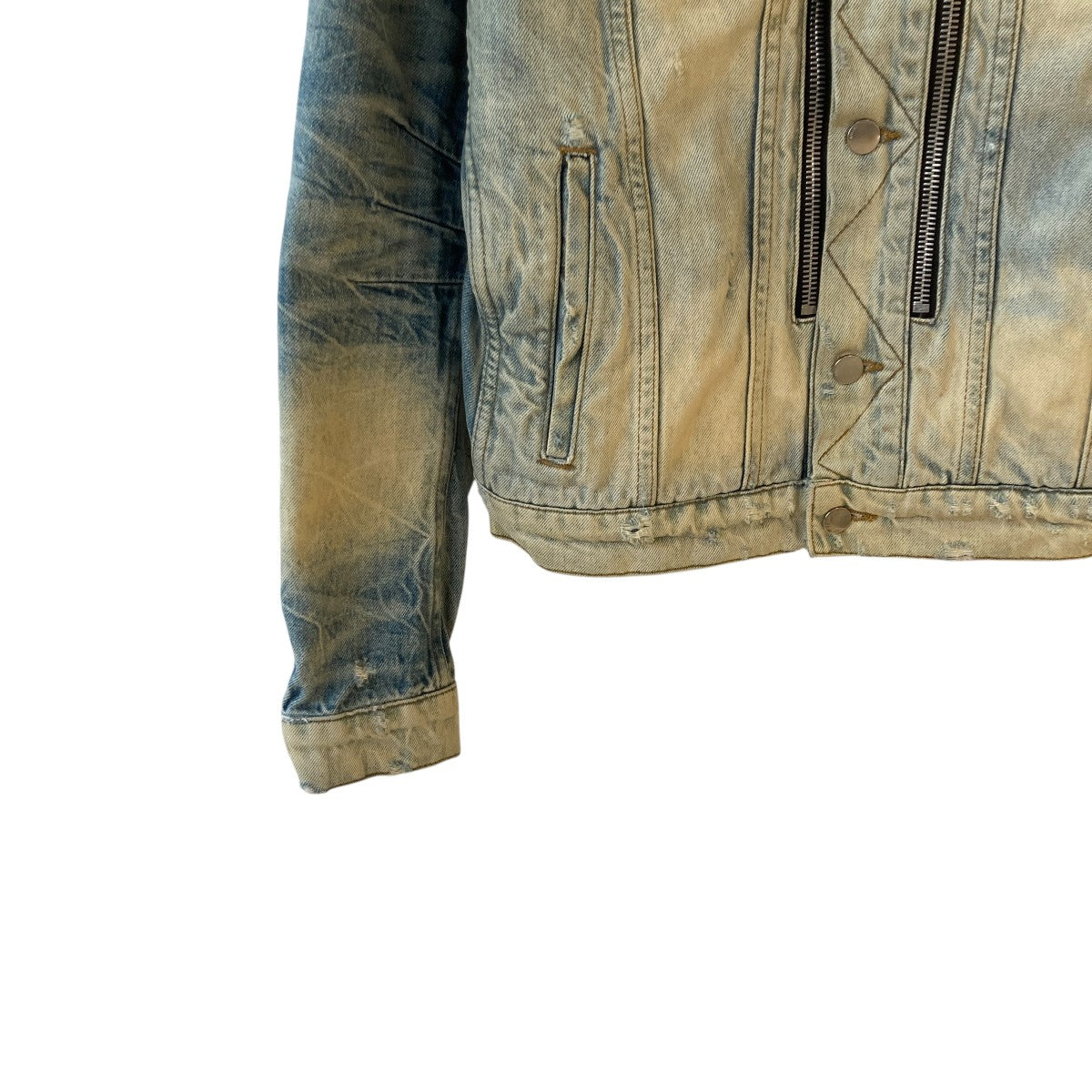 AMIRI ダメージ加工デニムジャケット 古着・中古-4枚目のアイテム画像